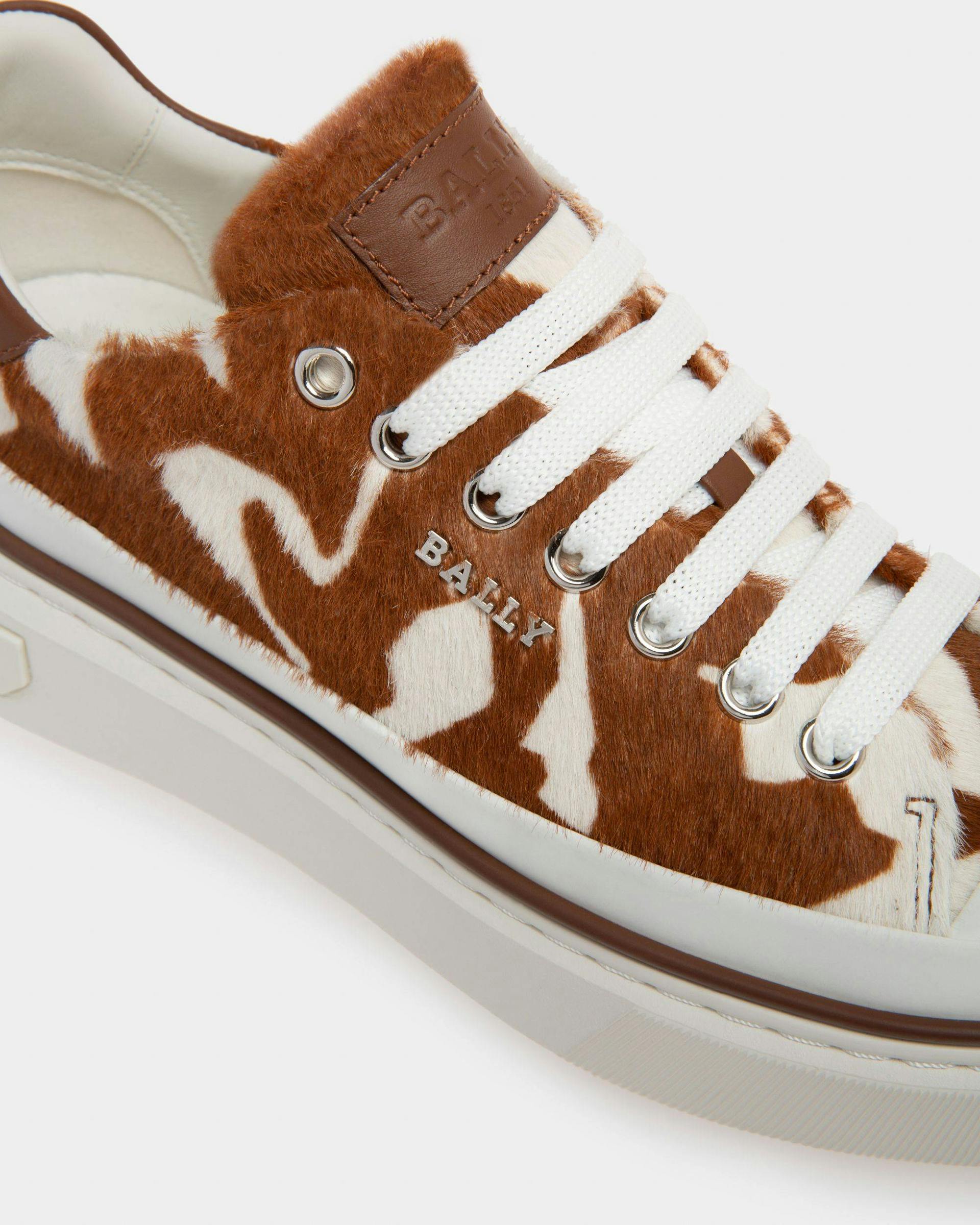 Maily Leather Sneakers In White & Brown - Women's - Bally - 06