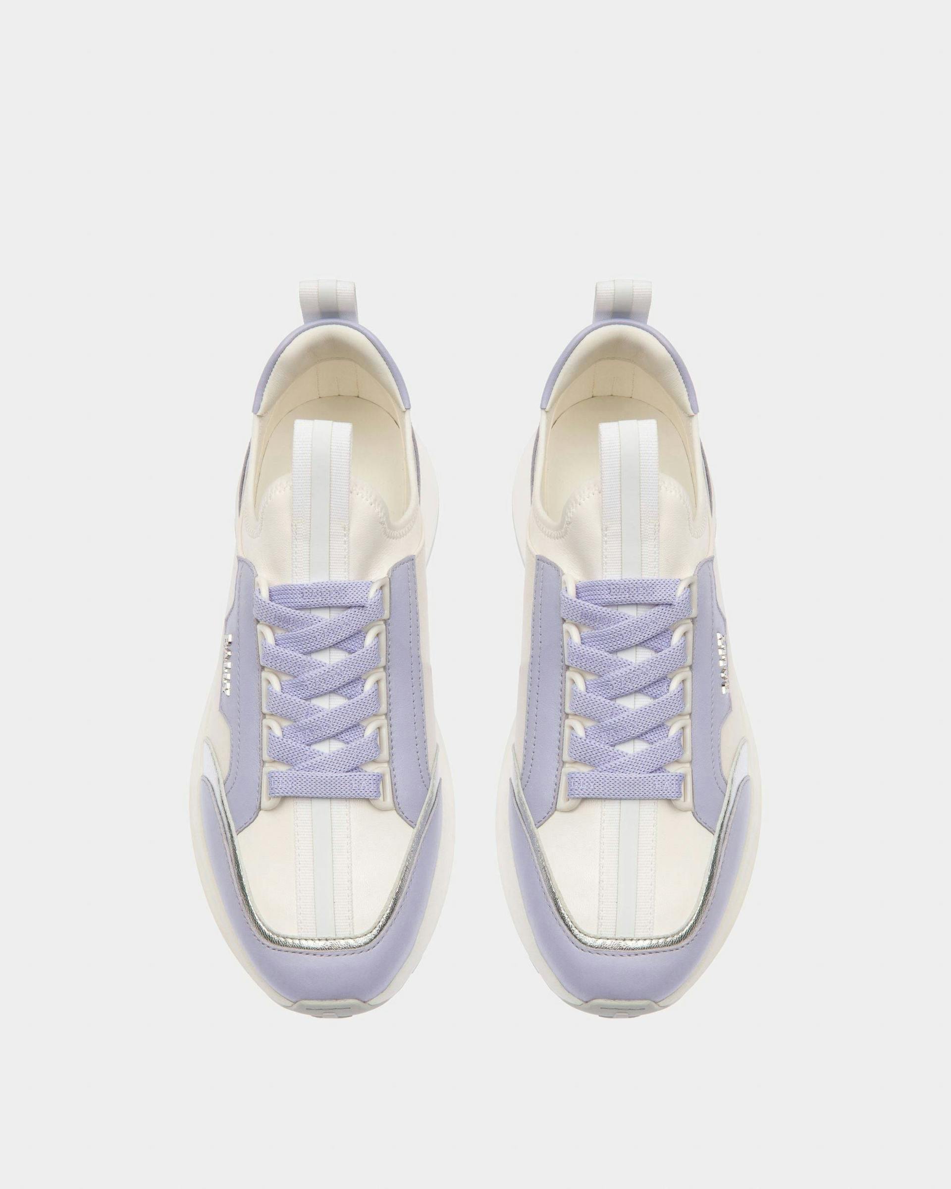 Deven Leather Sneakers In White & Lilac - Women's - Bally - 03