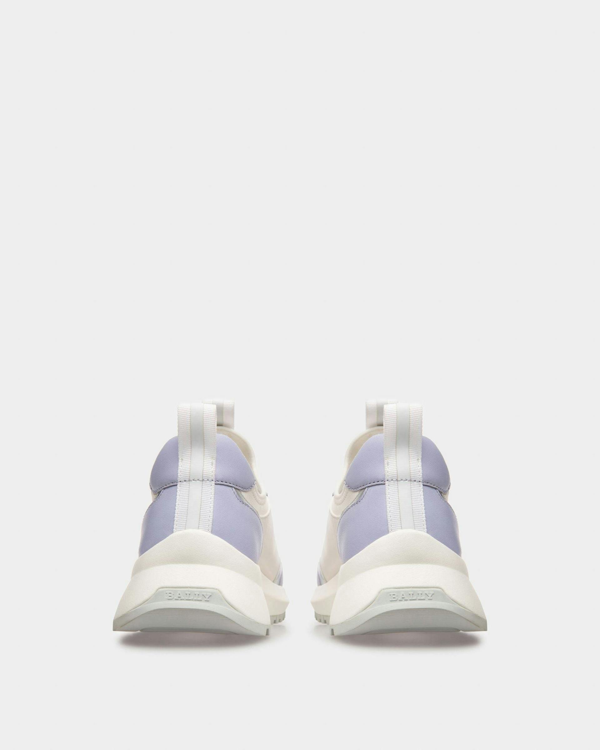 Deven Leather Sneakers In White & Lilac - Women's - Bally - 04