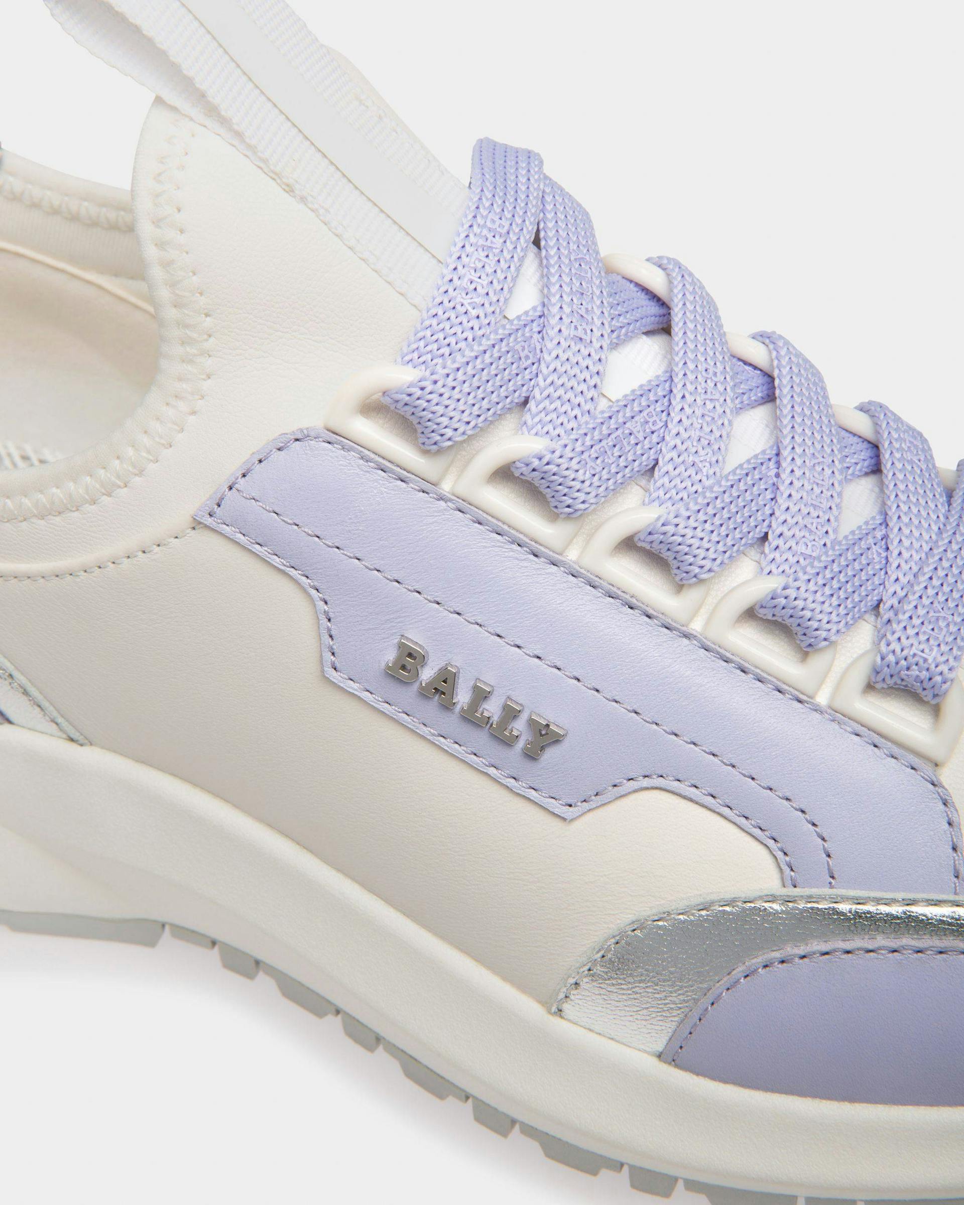Deven Sneakers En Cuir Blanc Et Violet - Femme - Bally - 06