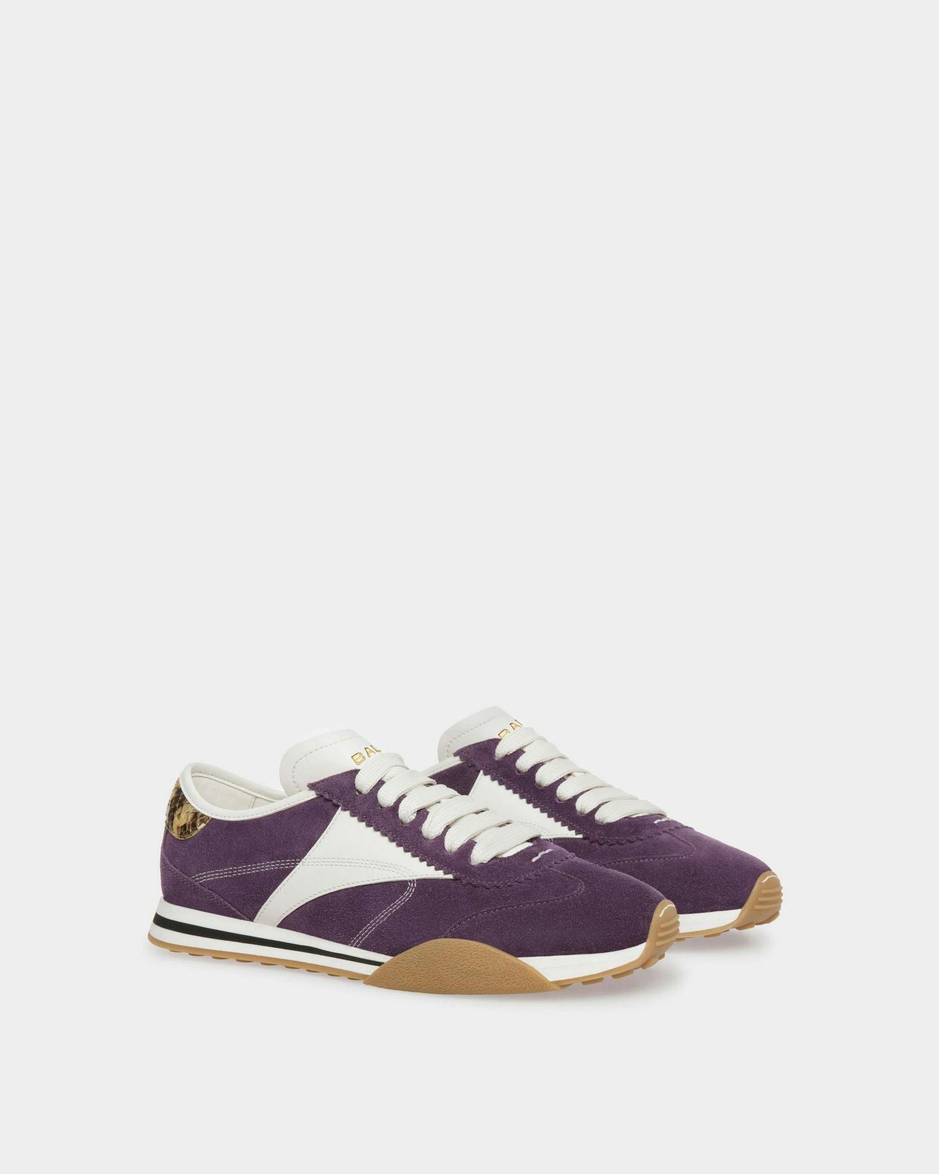 Sussex Sneakers In Orchid And White Leather - Women's - Bally - 03