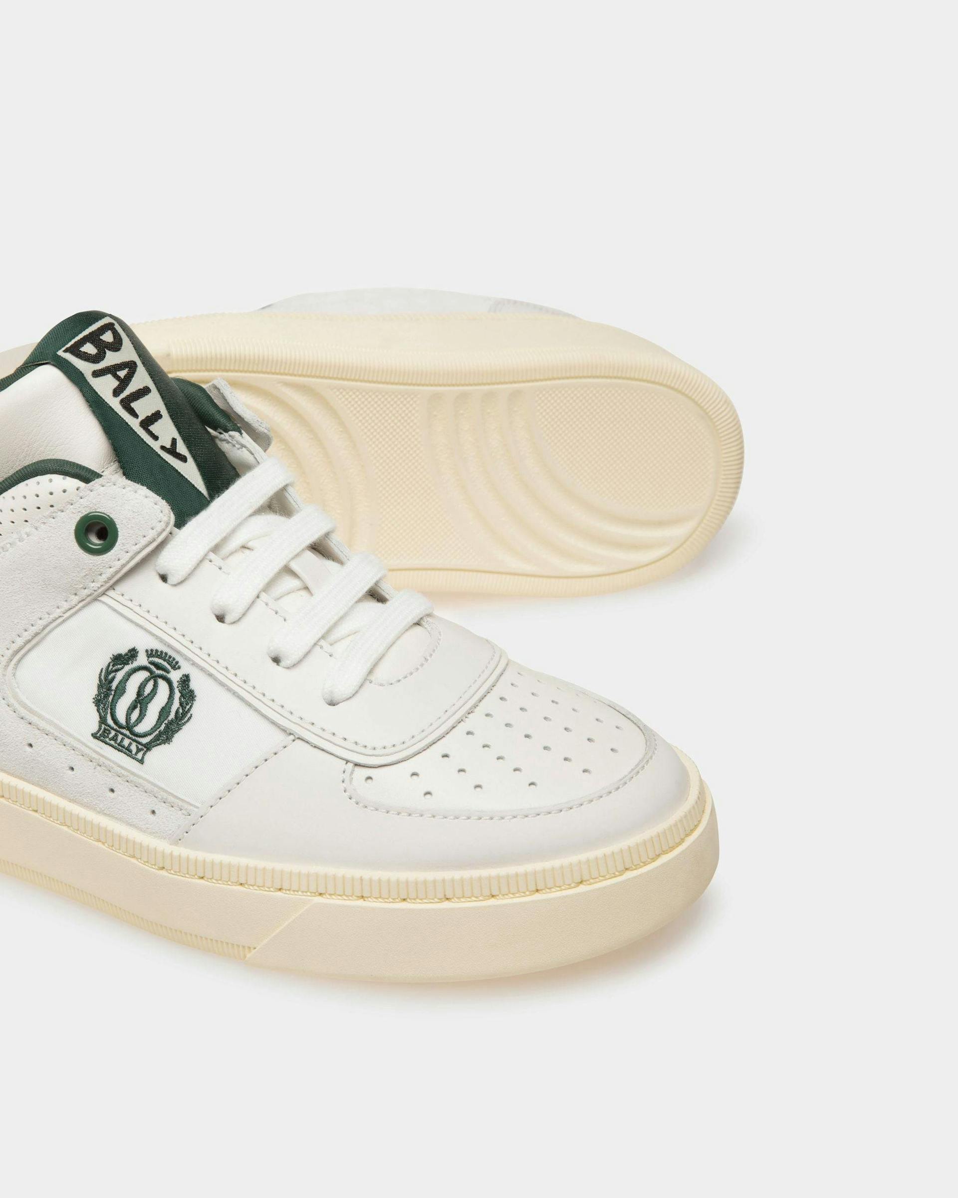 Raise Sneakers In White And Green Leather - Women's - Bally - 04