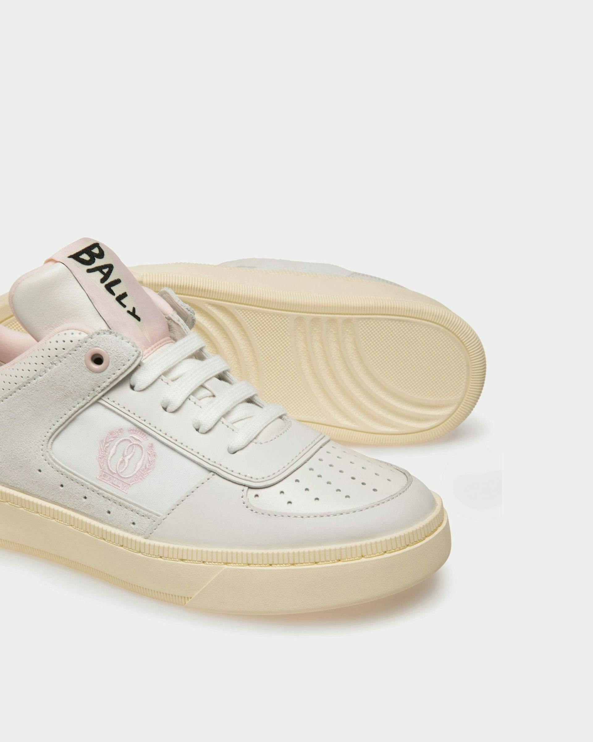 Sneakers Raise Cuir blanc et rose - Femme - Bally - 04