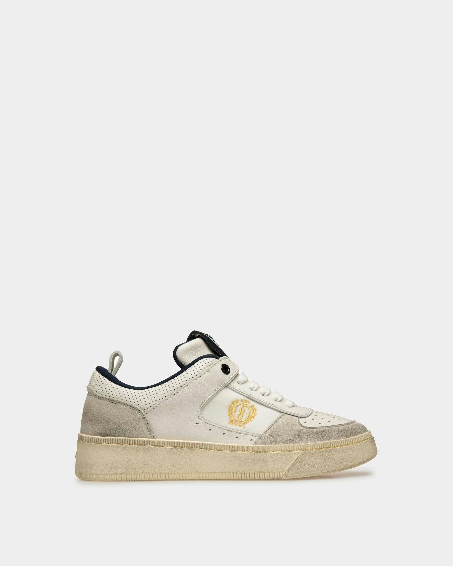 Raise Sneakers In Dusty White And Midnight Leather - Women's - Bally - 01