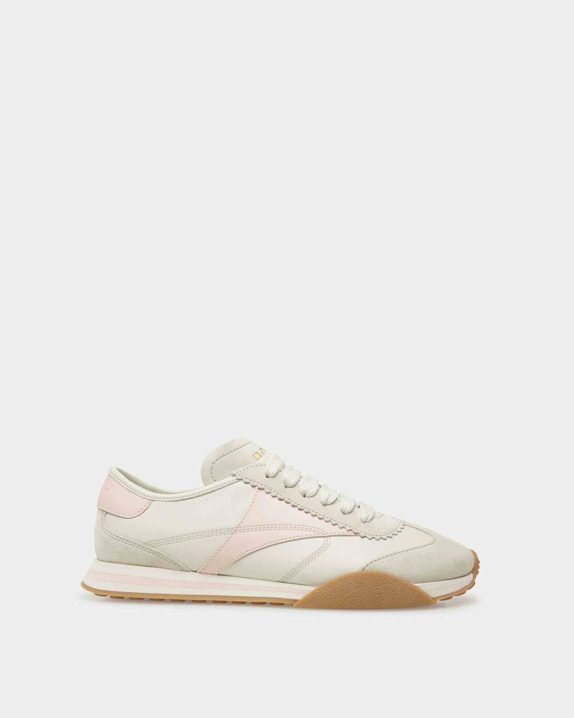 Sneakers Sussex En cuir blanc poussière et rose - Femme - Bally