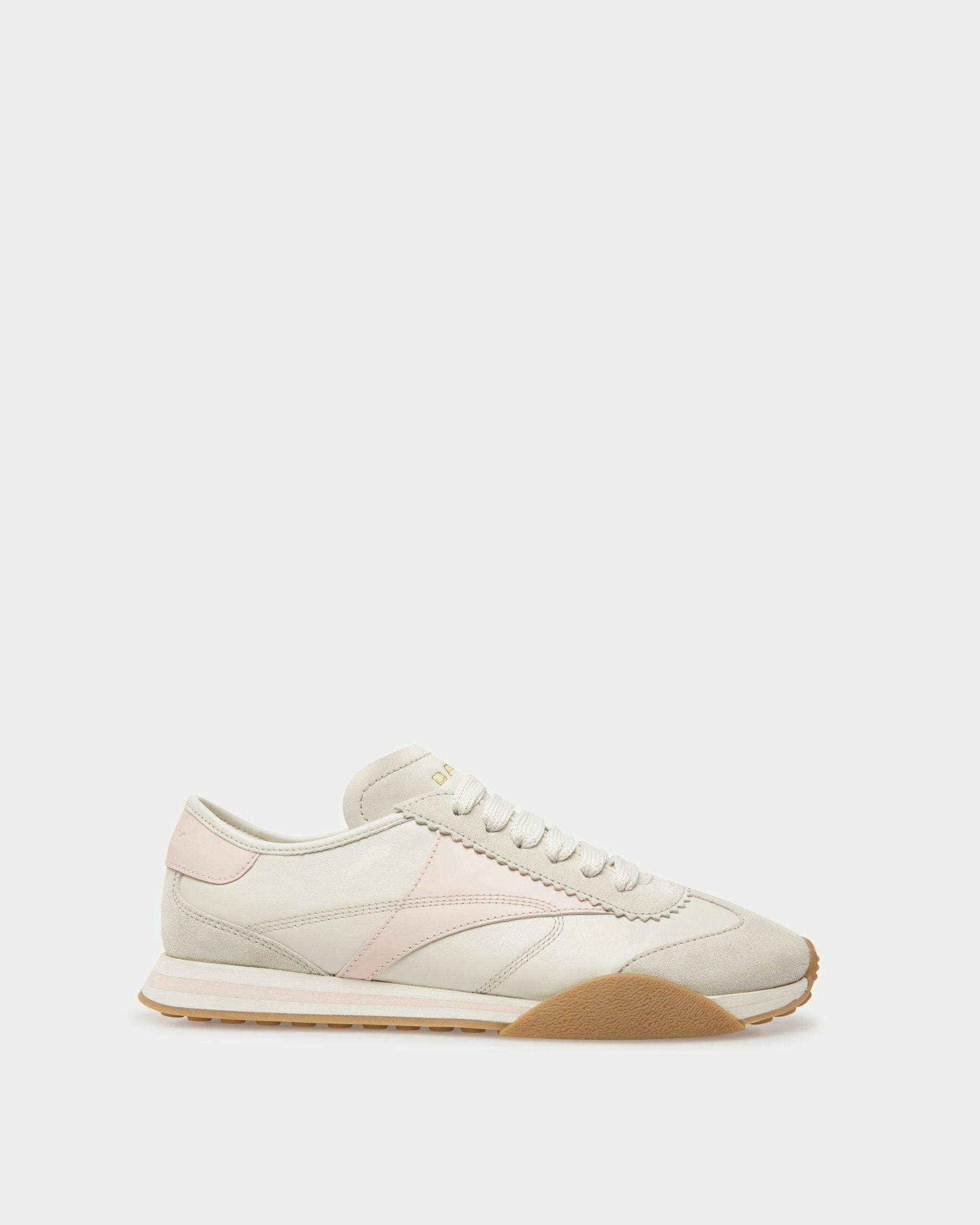 Sneakers Sussex En cuir blanc poussière et rose - Femme - Bally - 01