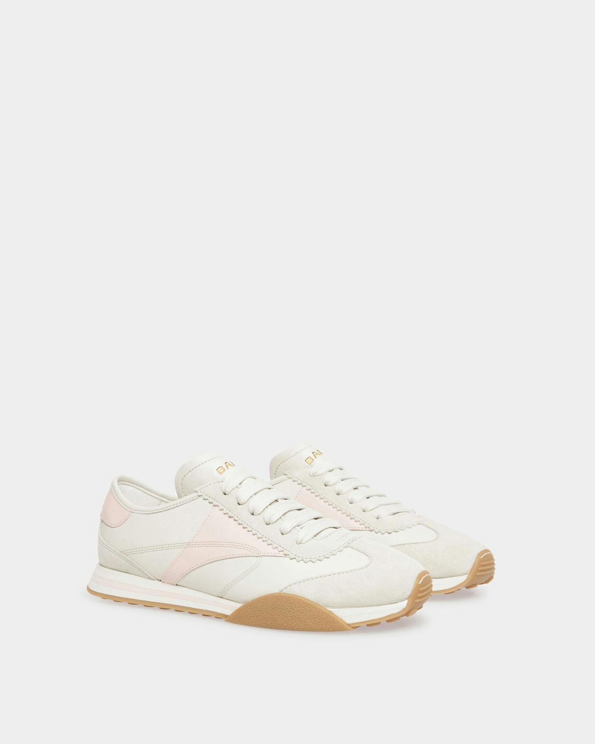 Sneakers Sussex En cuir blanc poussière et rose - Femme - Bally - 02