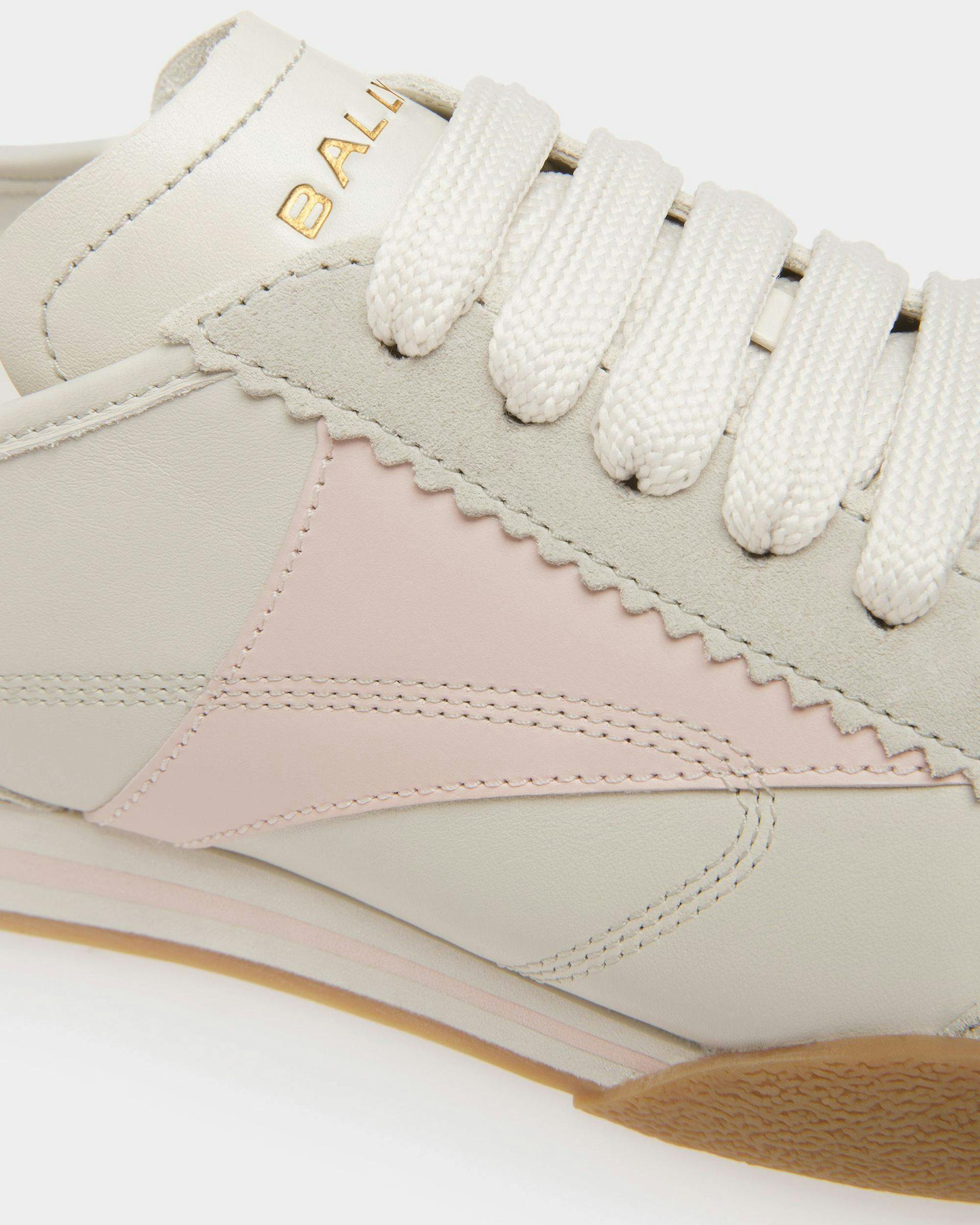 Sussex Sneakers In Dusty White And Rose Leather - Women's - Bally - 05