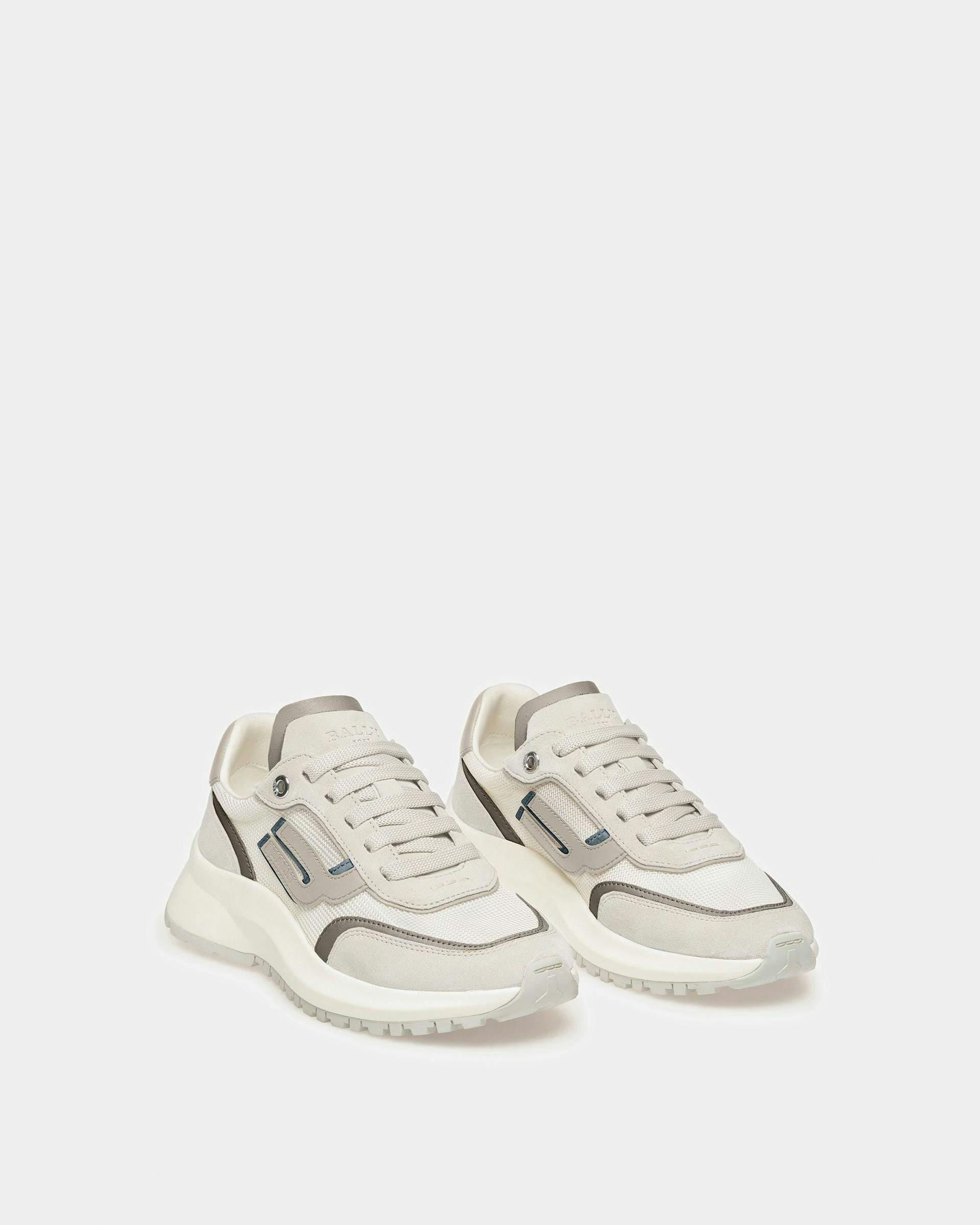 Demmy Leather And Fabric Sneakers In White - Women's - Bally - 04