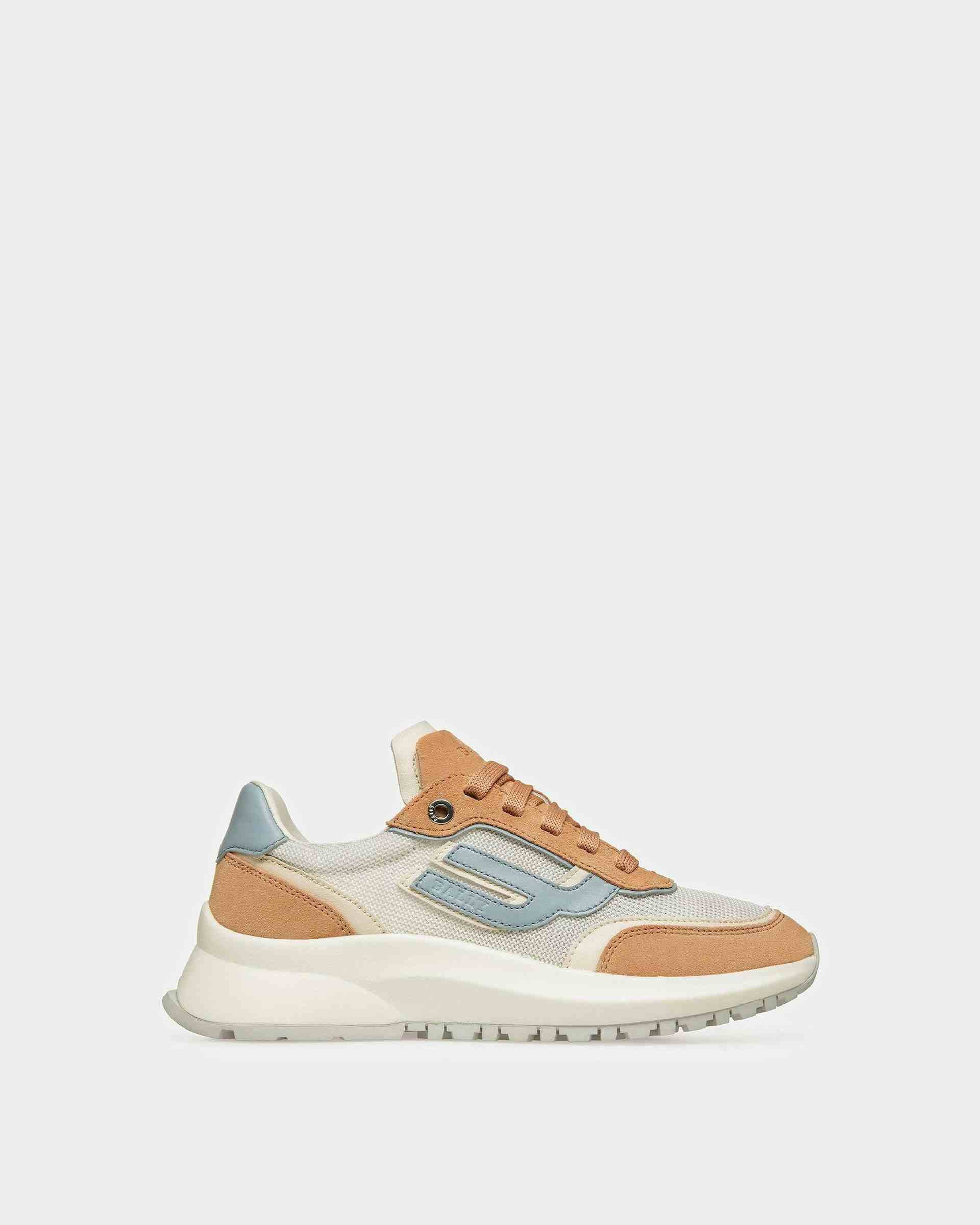 Demmy Leather And Fabric Sneakers In Peach - Women's - Bally