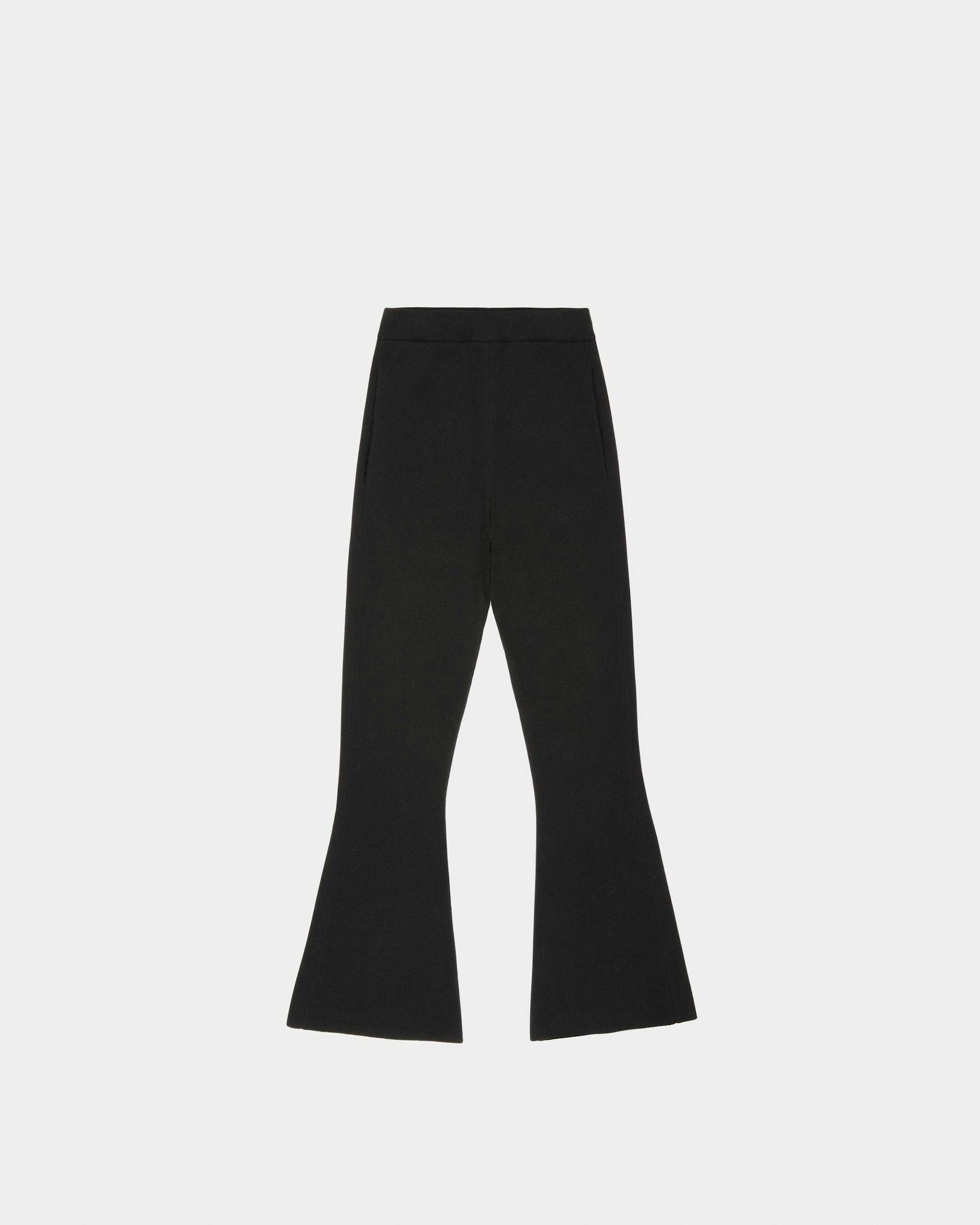 Wool And Silk Trousers In Black - Women's - Bally - 04