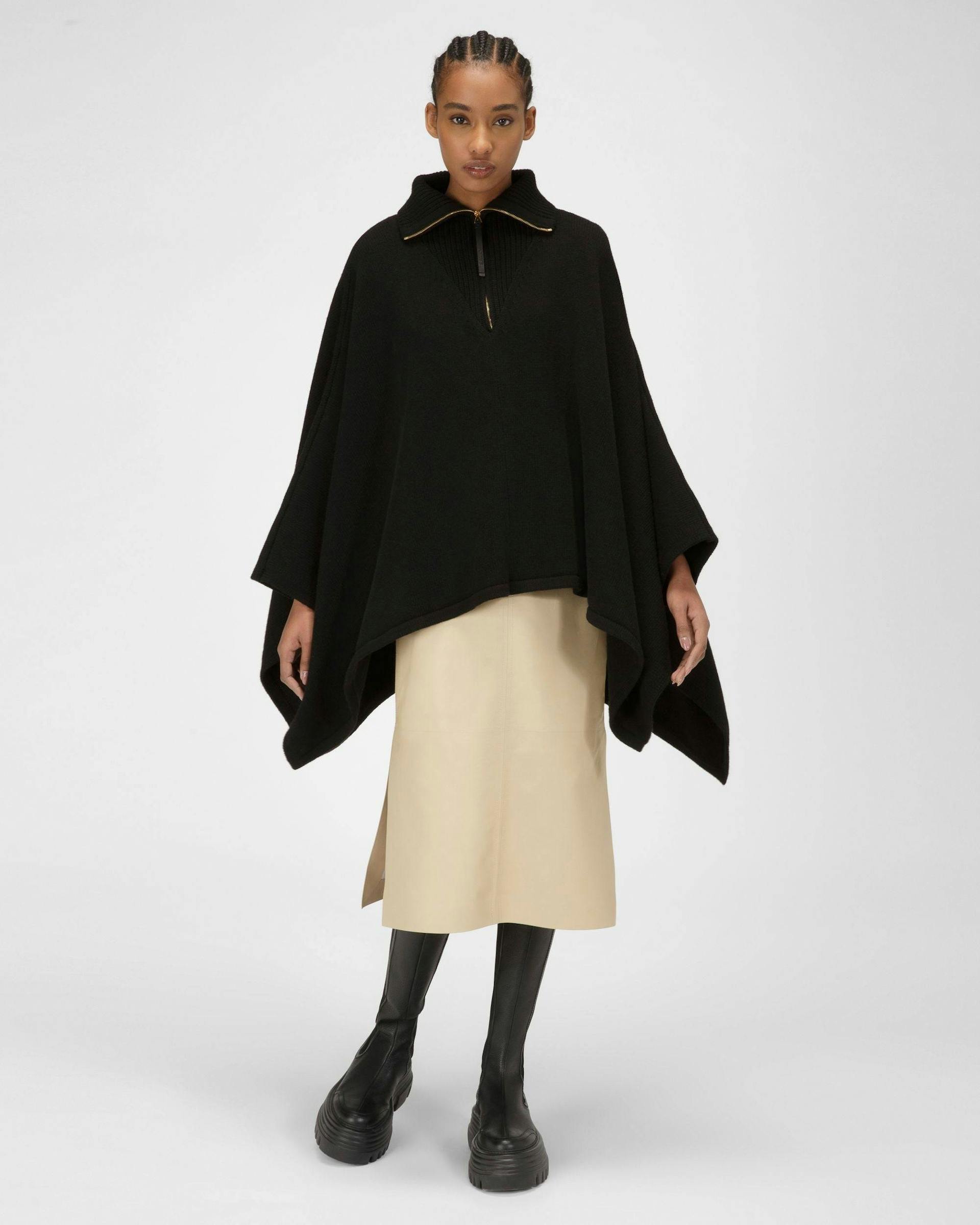Wool & Cashmere Outerwear In Black - Women's - Bally - 04