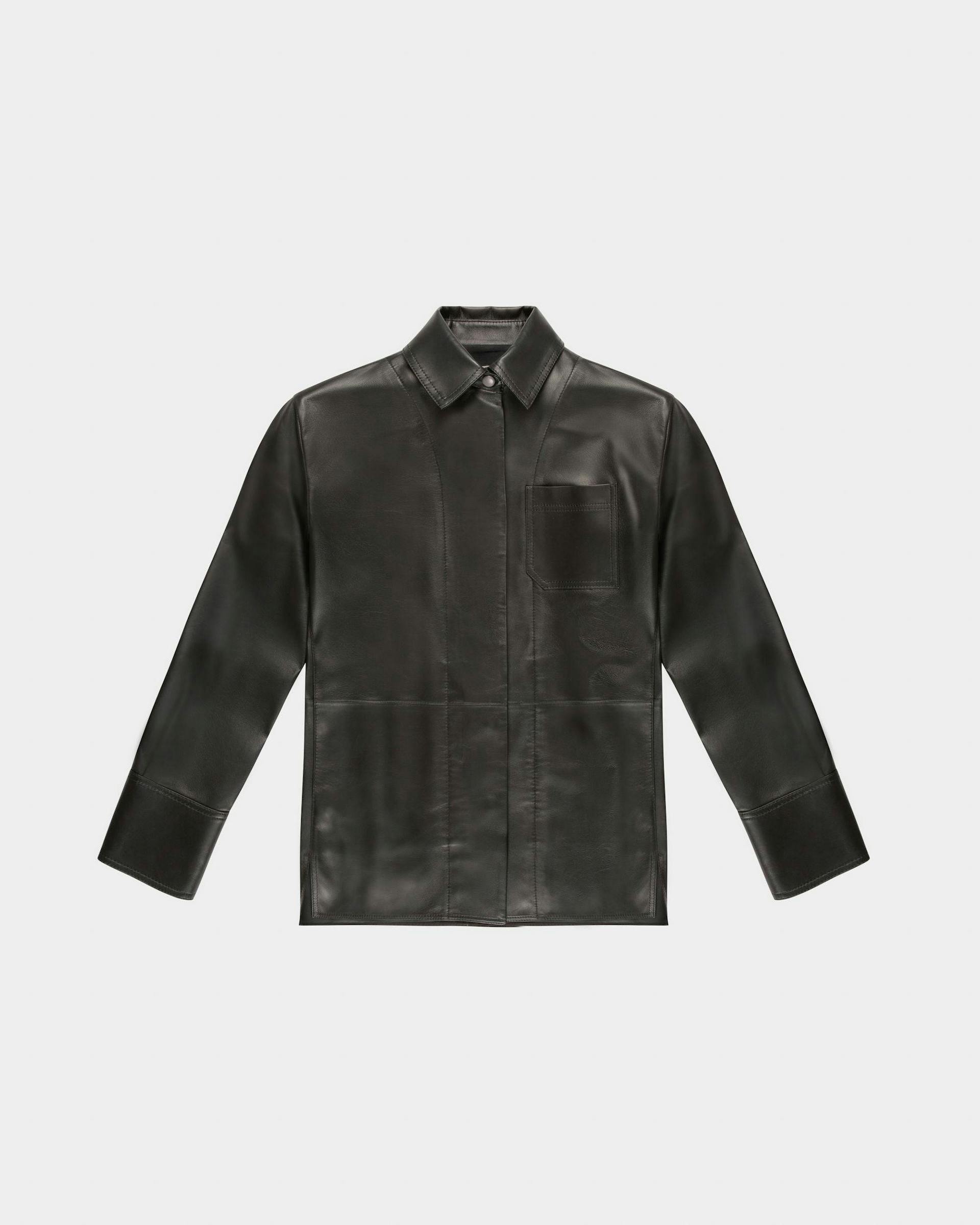 Leather Shirt In Black - Women's - Bally - 04