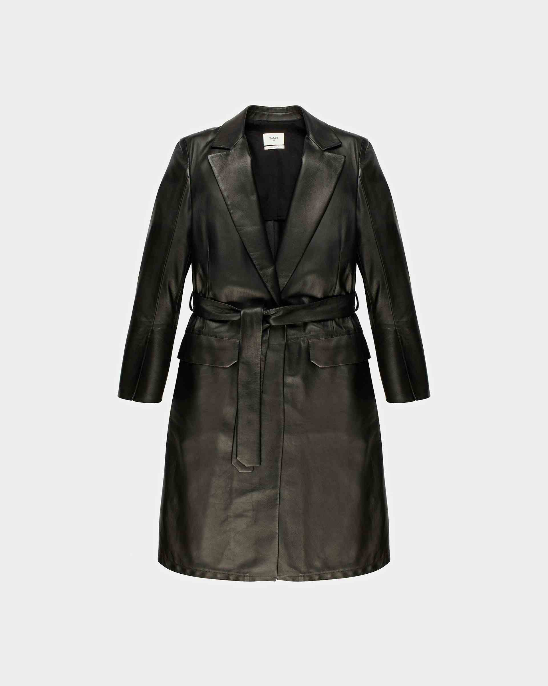 Leather Coat In Black - Women's - Bally