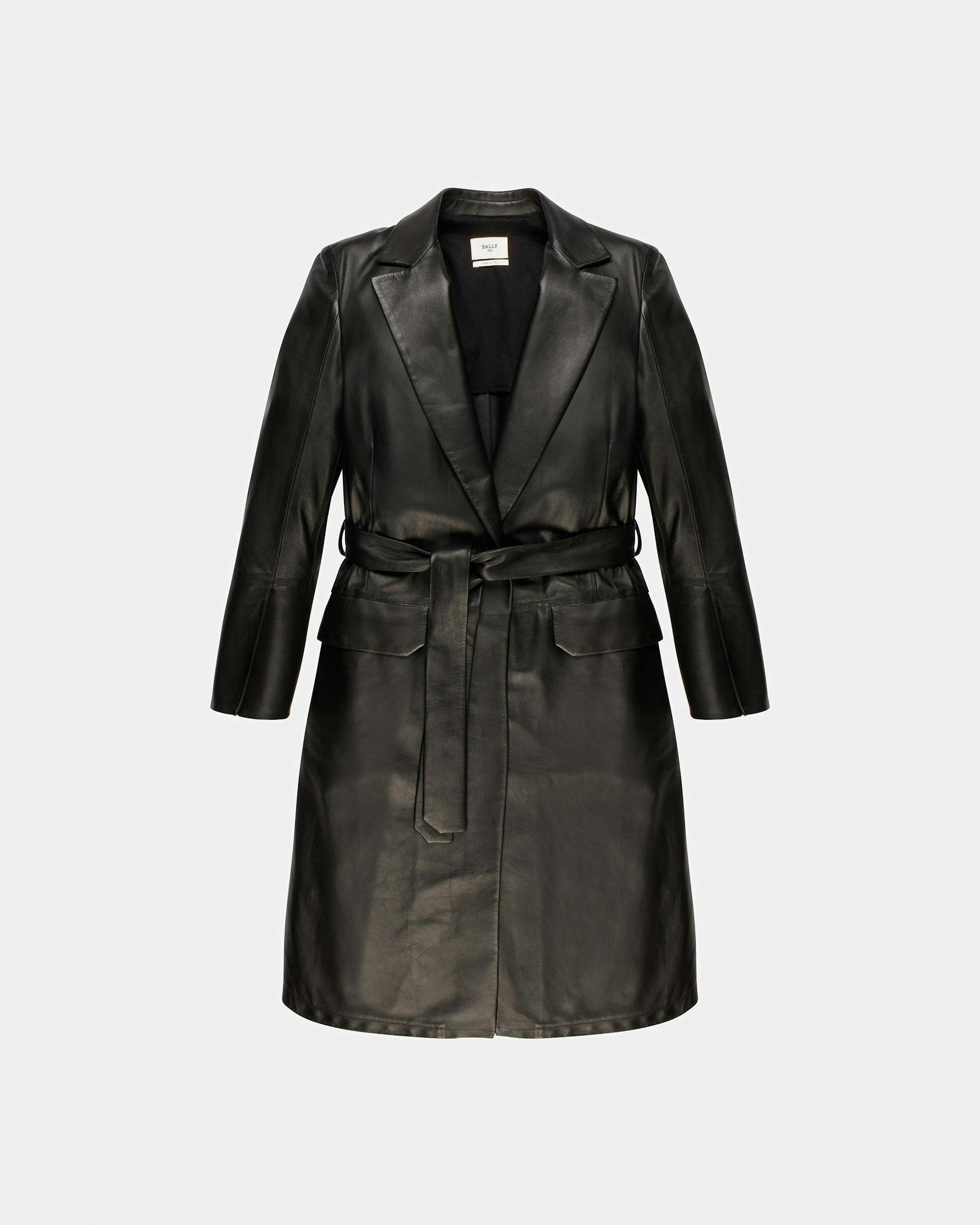 Leather Coat In Black - Women's - Bally - 01