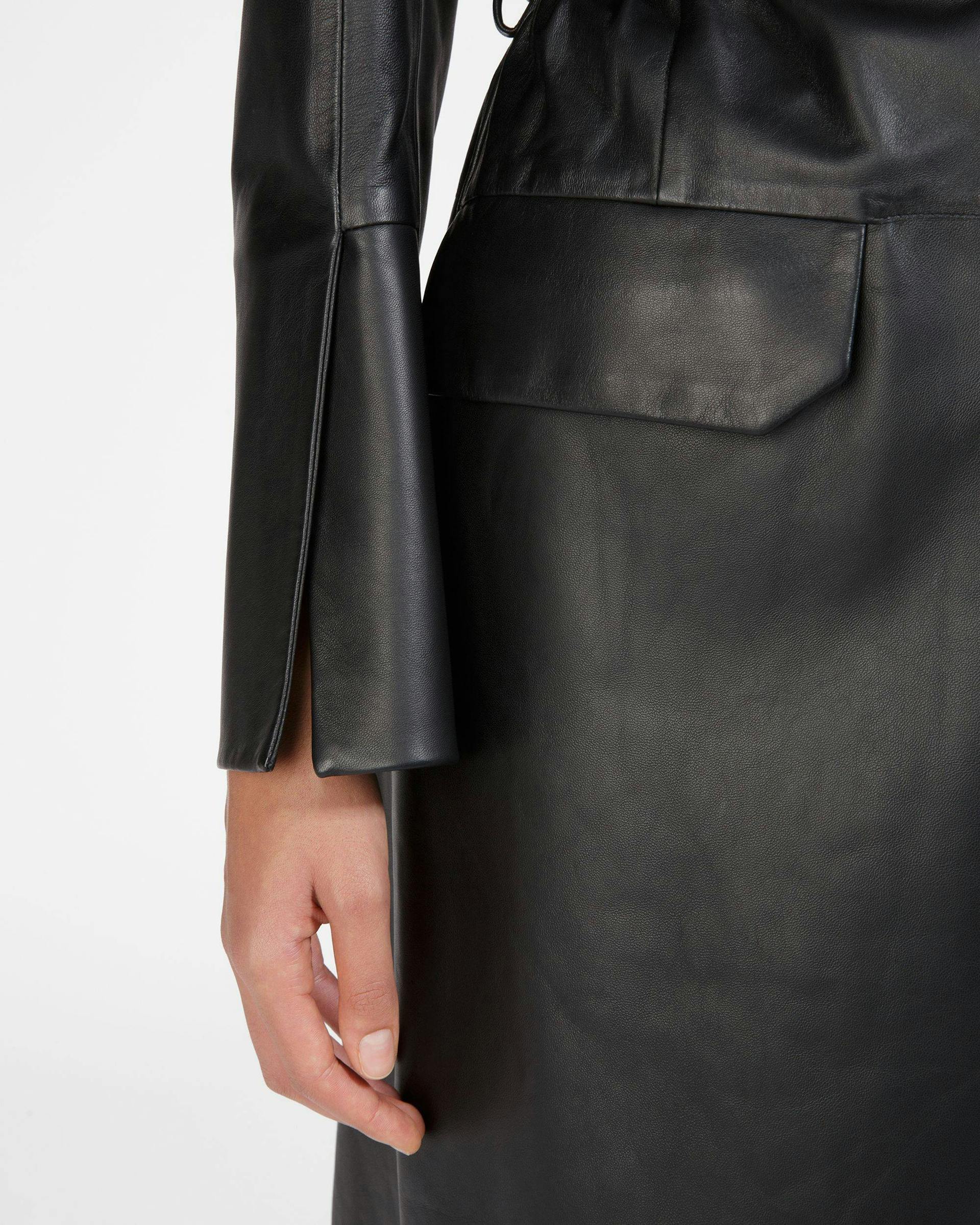 Leather Coat In Black - Women's - Bally - 05