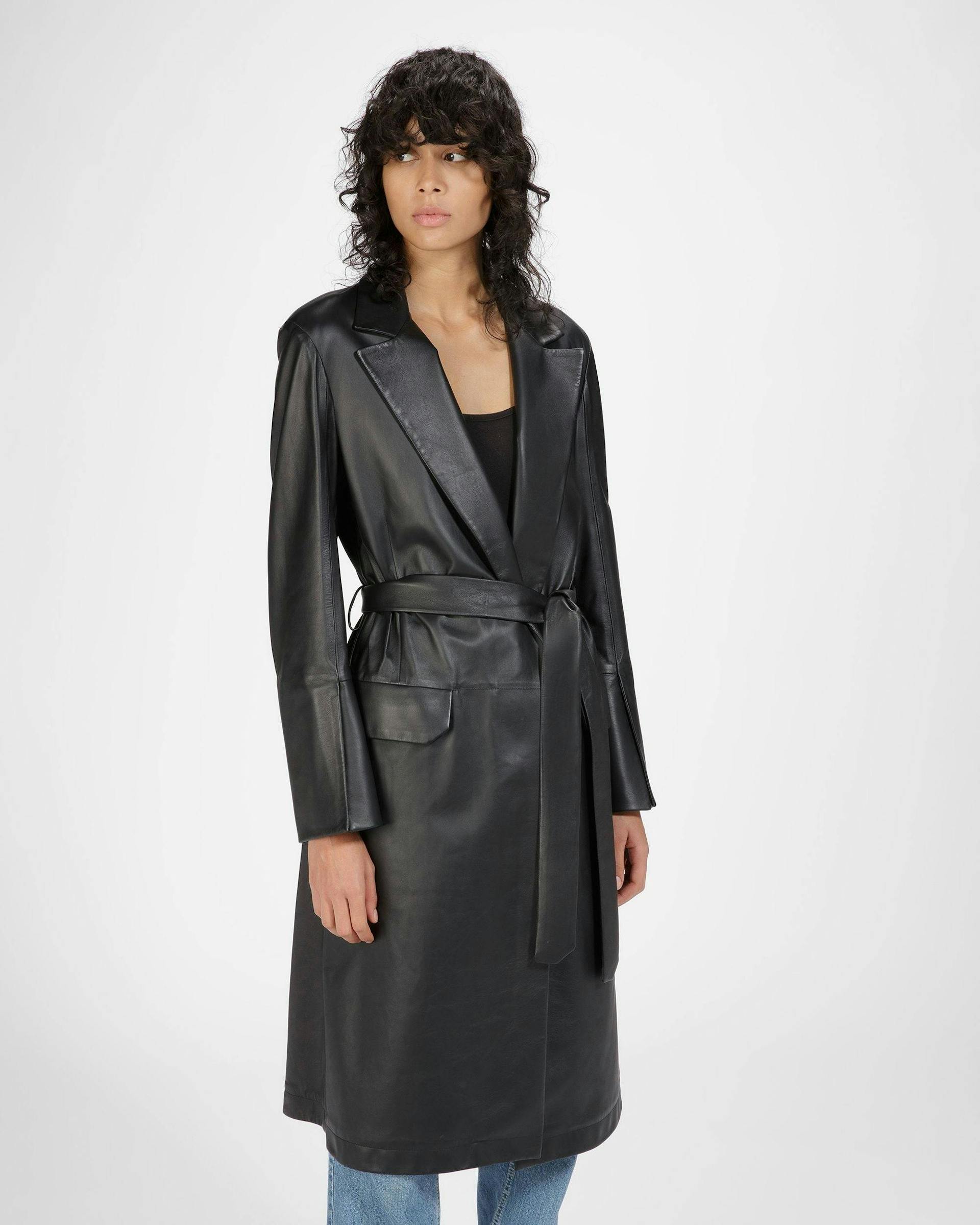 Leather Coat In Black - Women's - Bally - 06