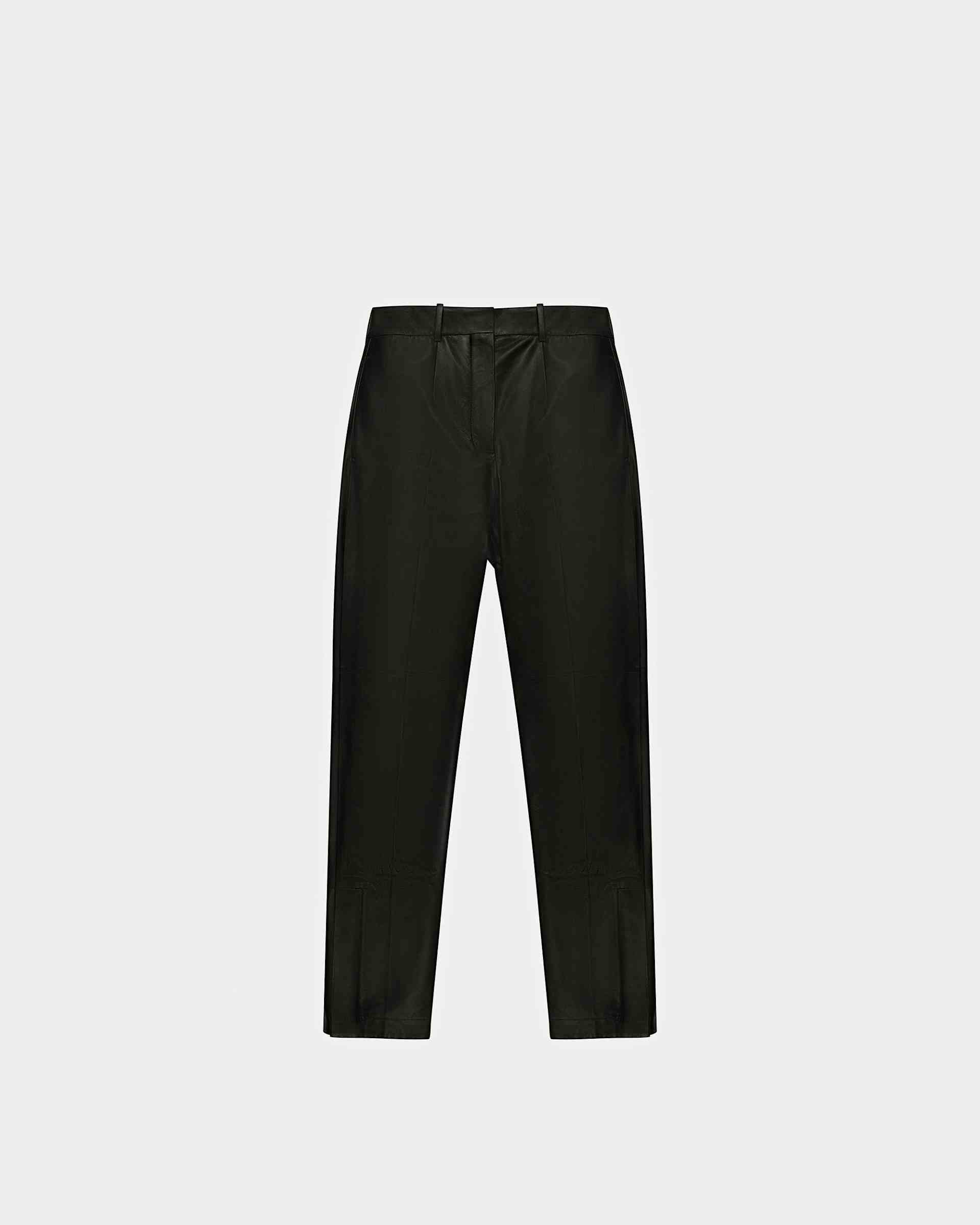 Tailored Leather Pants In Black - Women's - Bally