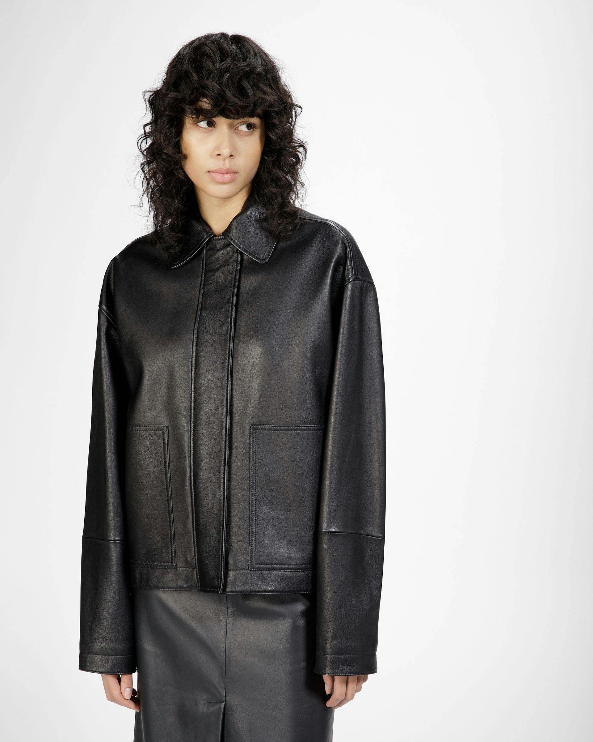 Leather Jacket In Black - Women's - Bally - 02