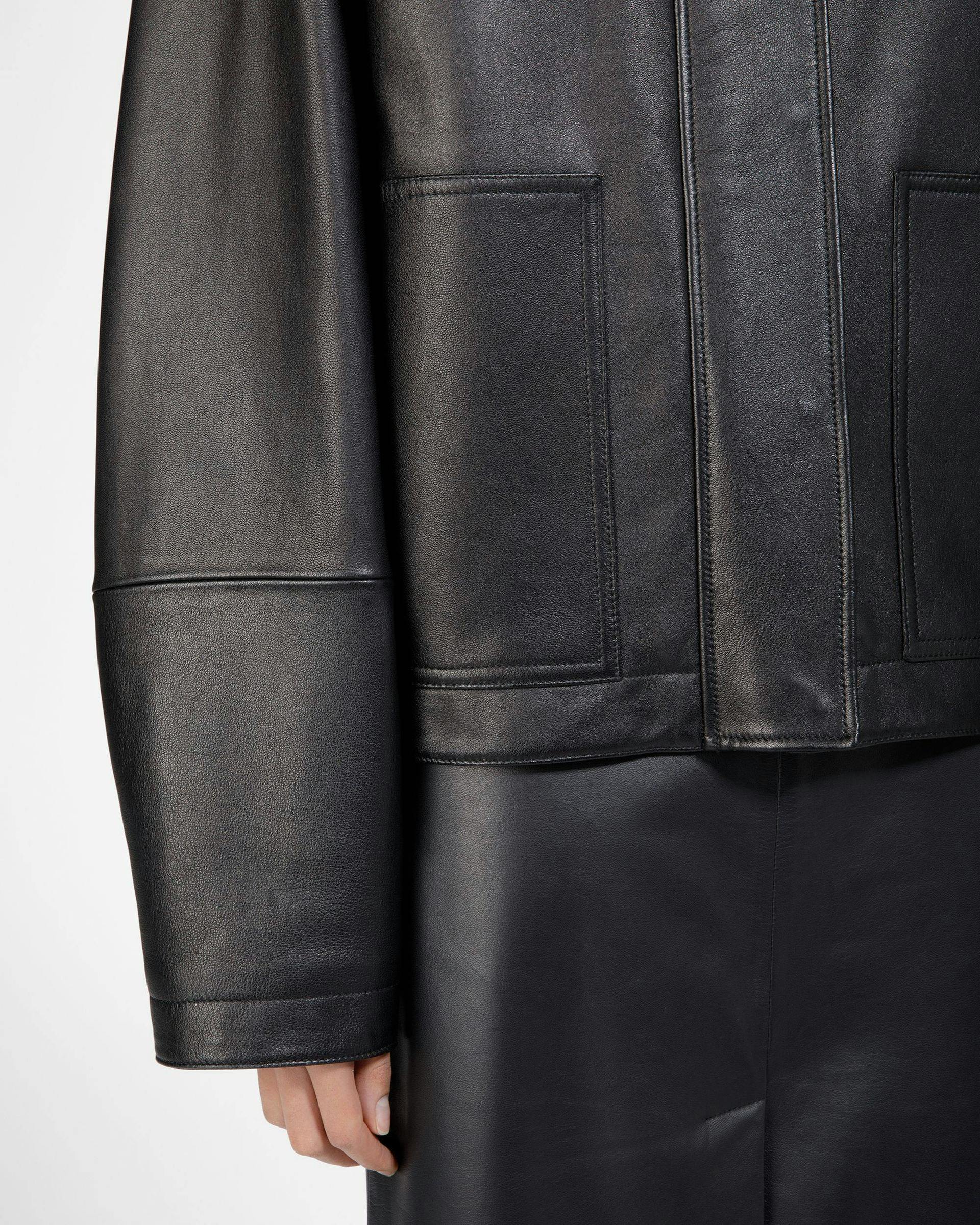 Leather Jacket In Black - Women's - Bally - 03