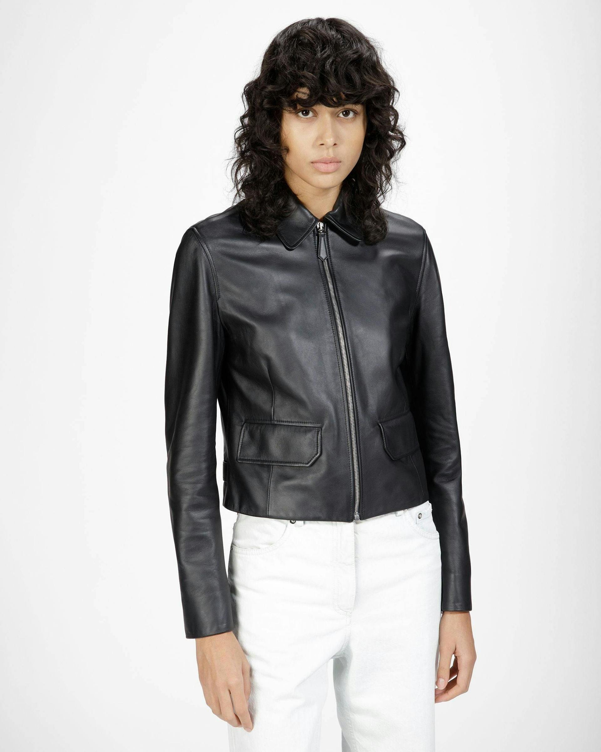 Leather Jacket In Black - Women's - Bally - 02