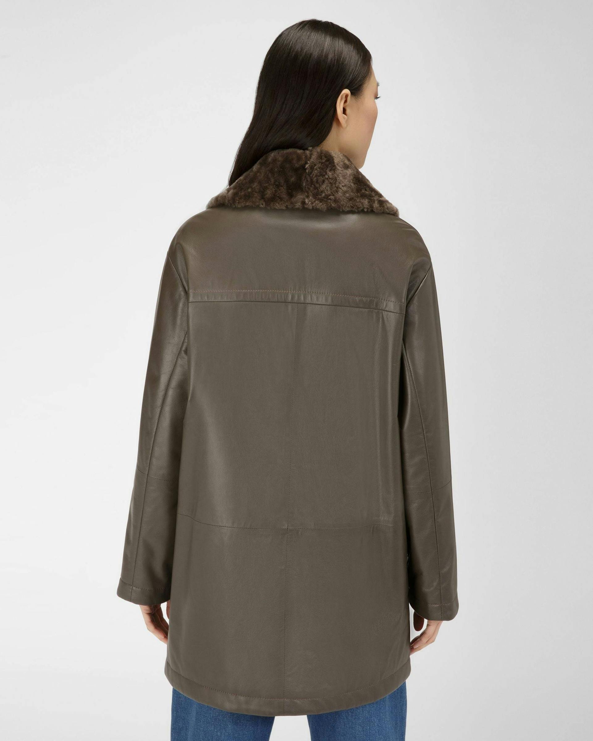 Leather Coat In Brown - Women's - Bally - 03