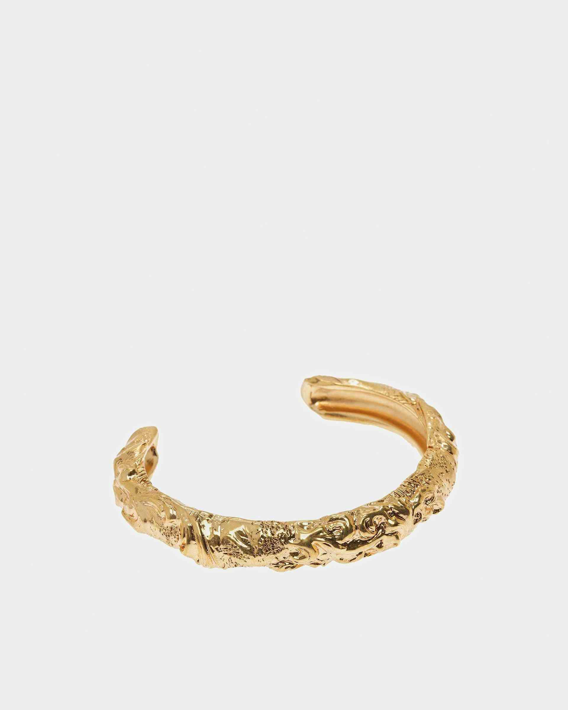 Sculptural-Effect Cuff Bracelet In Yellow-Gold - Women's - Bally