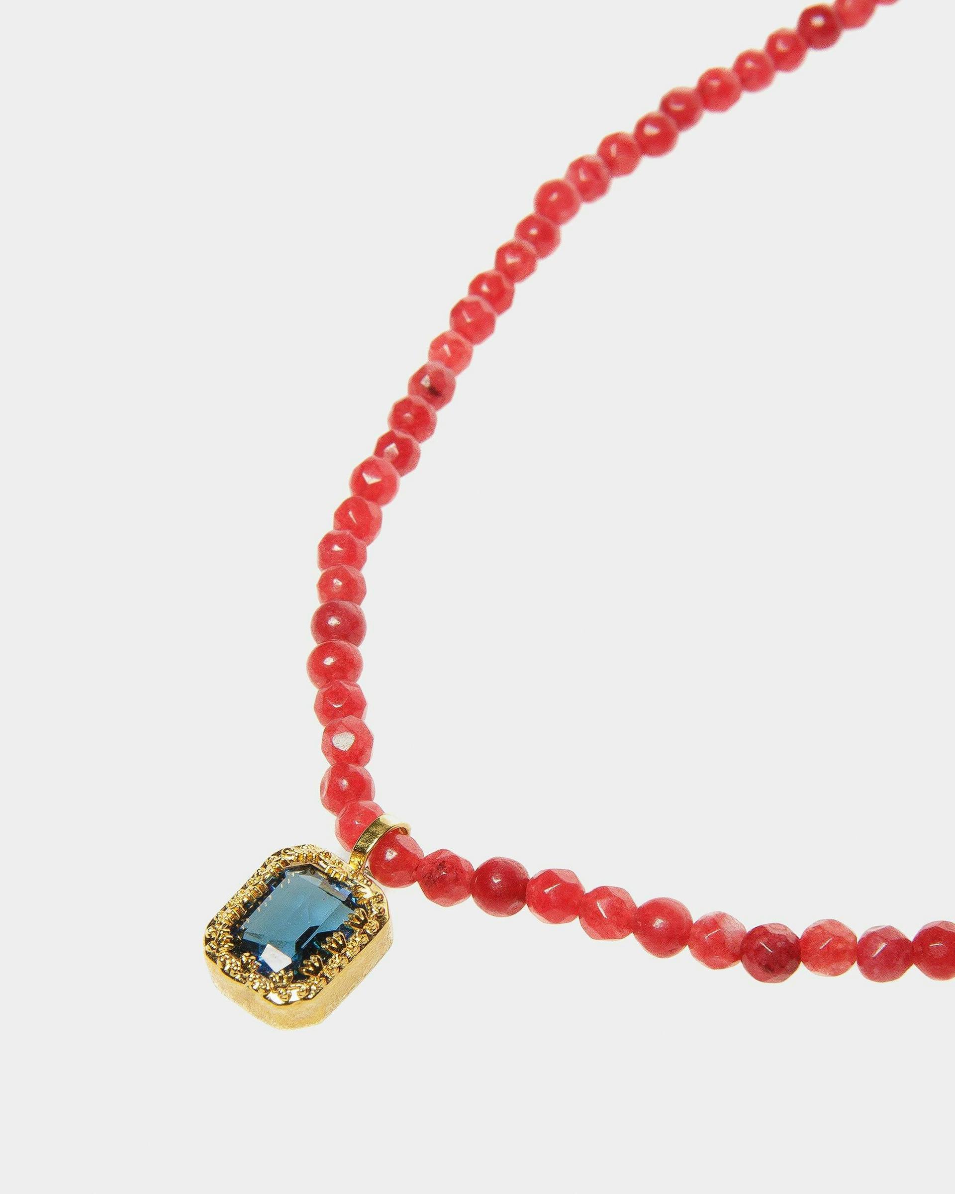Beaded Chain Necklace In Red - Women's - Bally - 03
