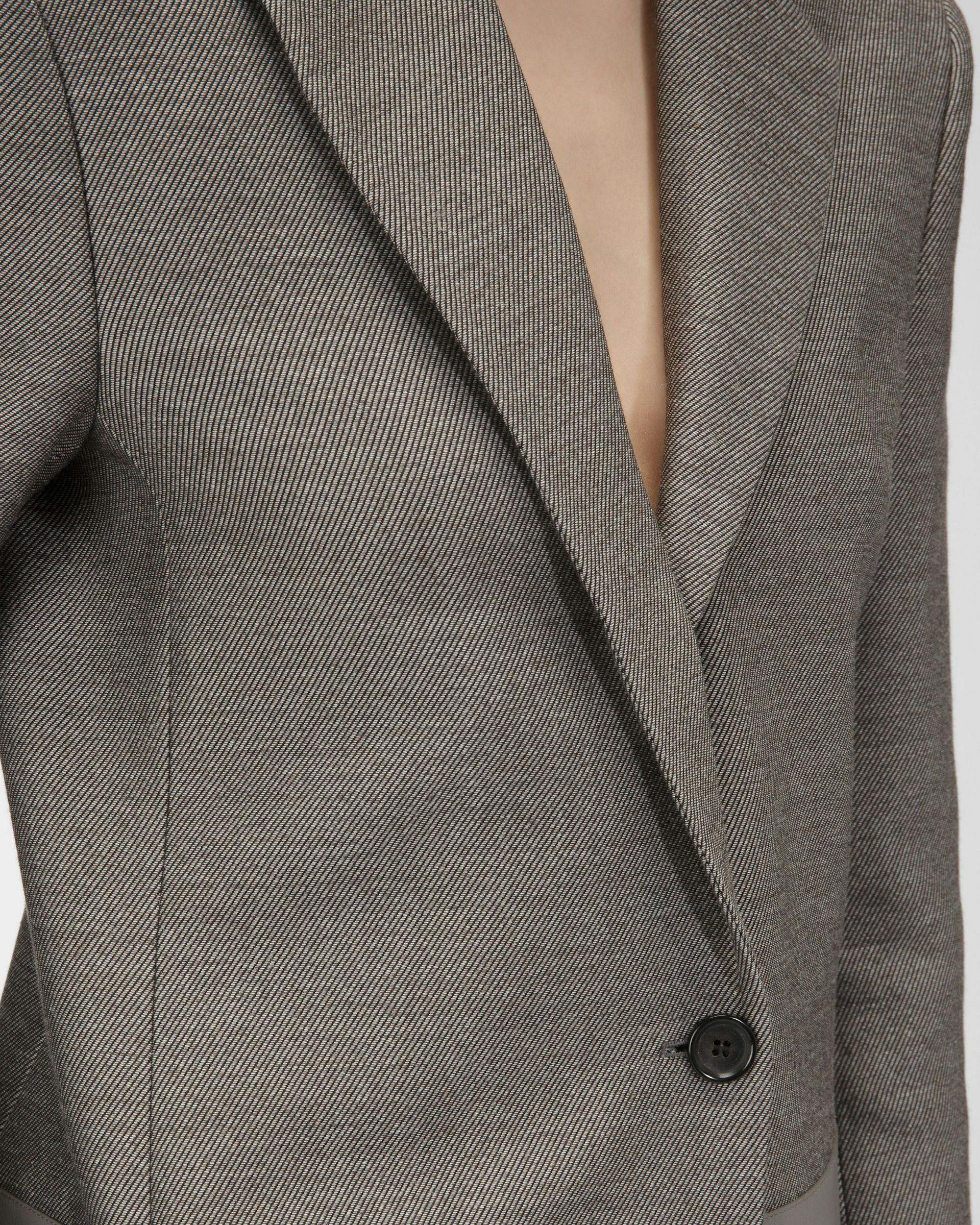 Wool Jacket In Grey - Women's - Bally - 02