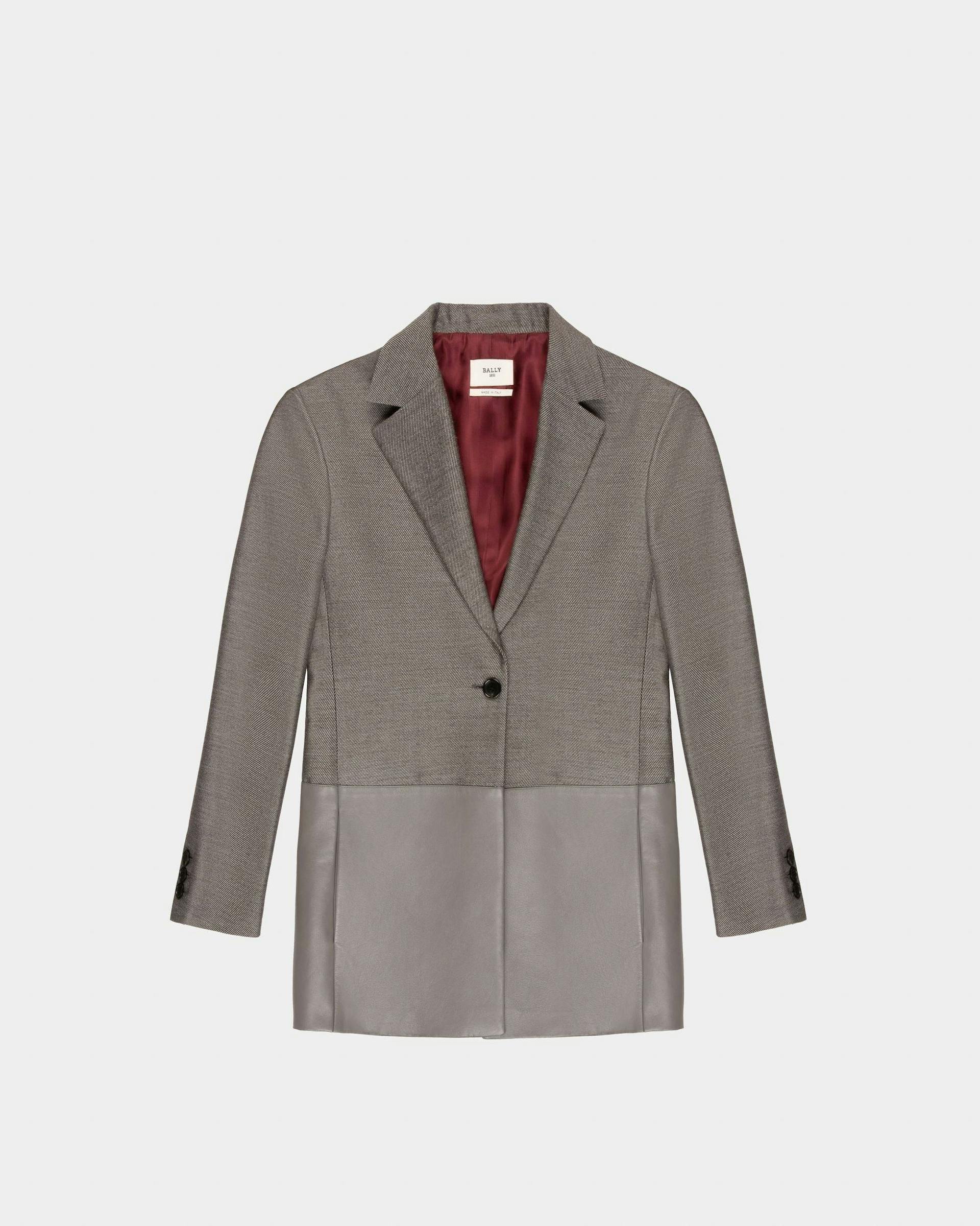 Wool Jacket In Grey - Women's - Bally - 04