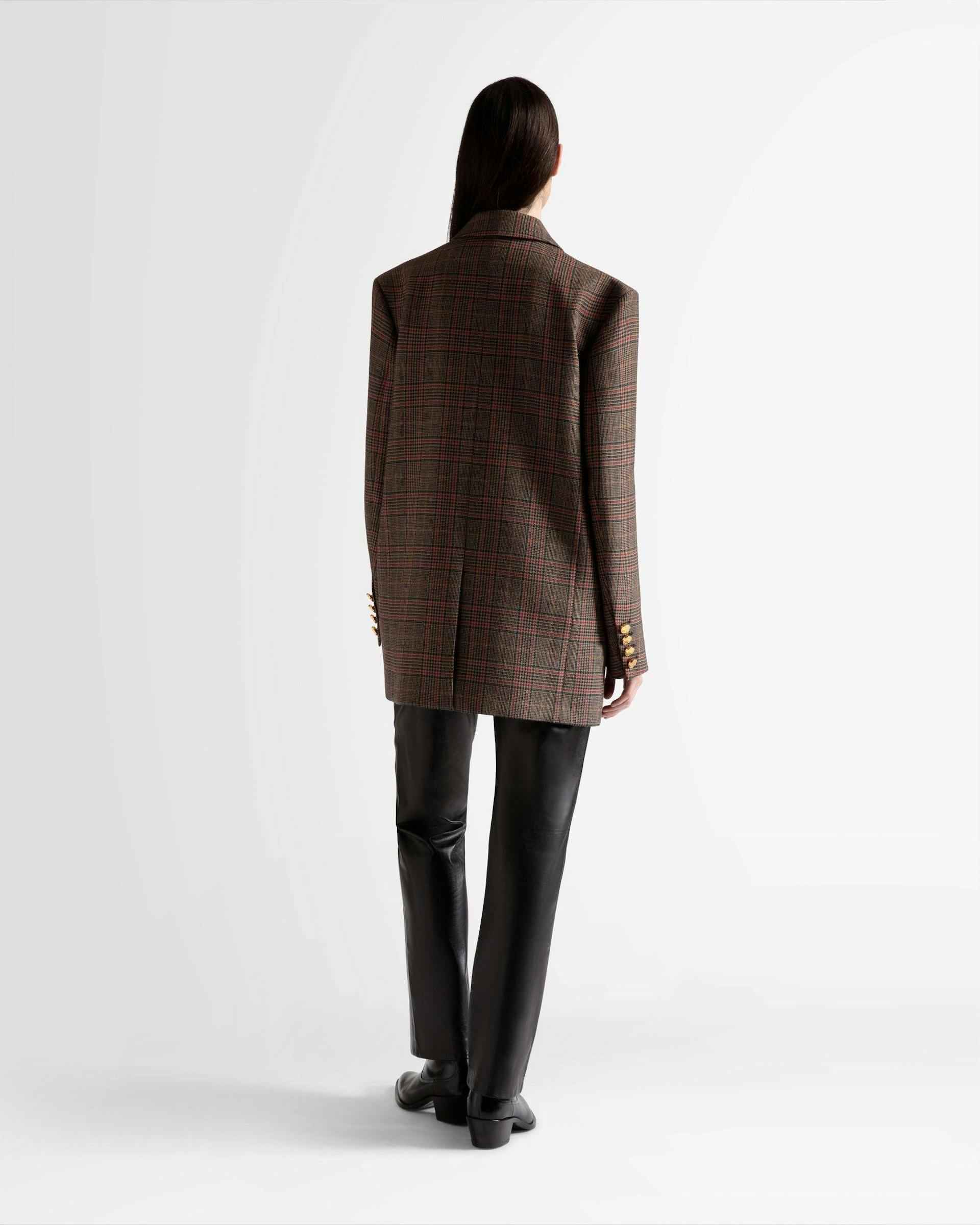Checked Jacket In Multicolor Wool - Women's - Bally - 06