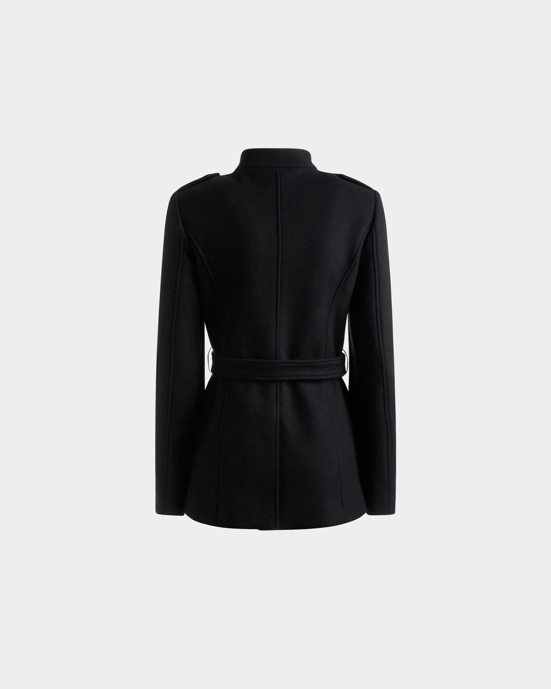 Belted Jacket In Navy Wool - Women's - Bally - 07