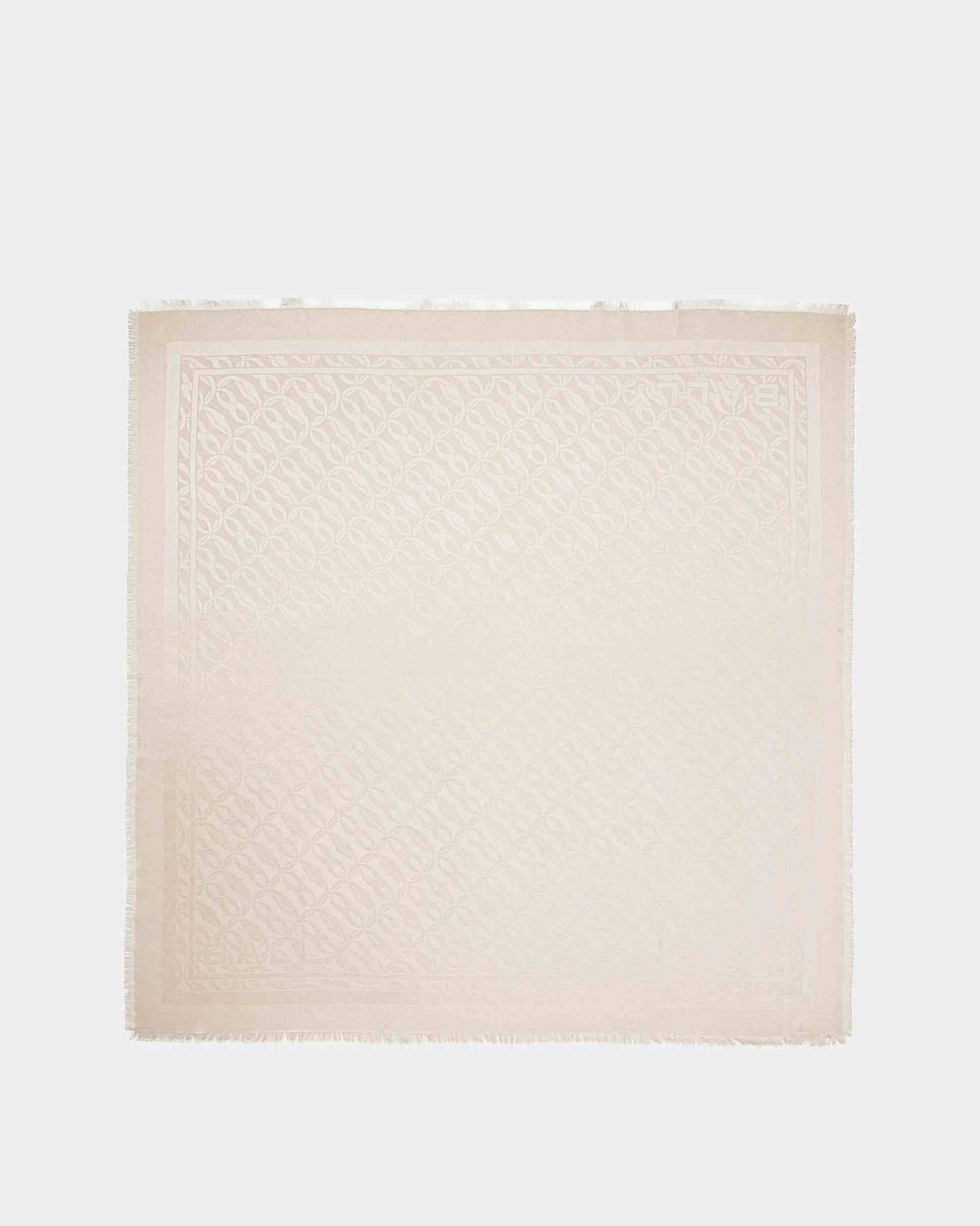 Écharpe carrée avec imprimé Emblem En soie couleur Dusty Petal - Femme - Bally