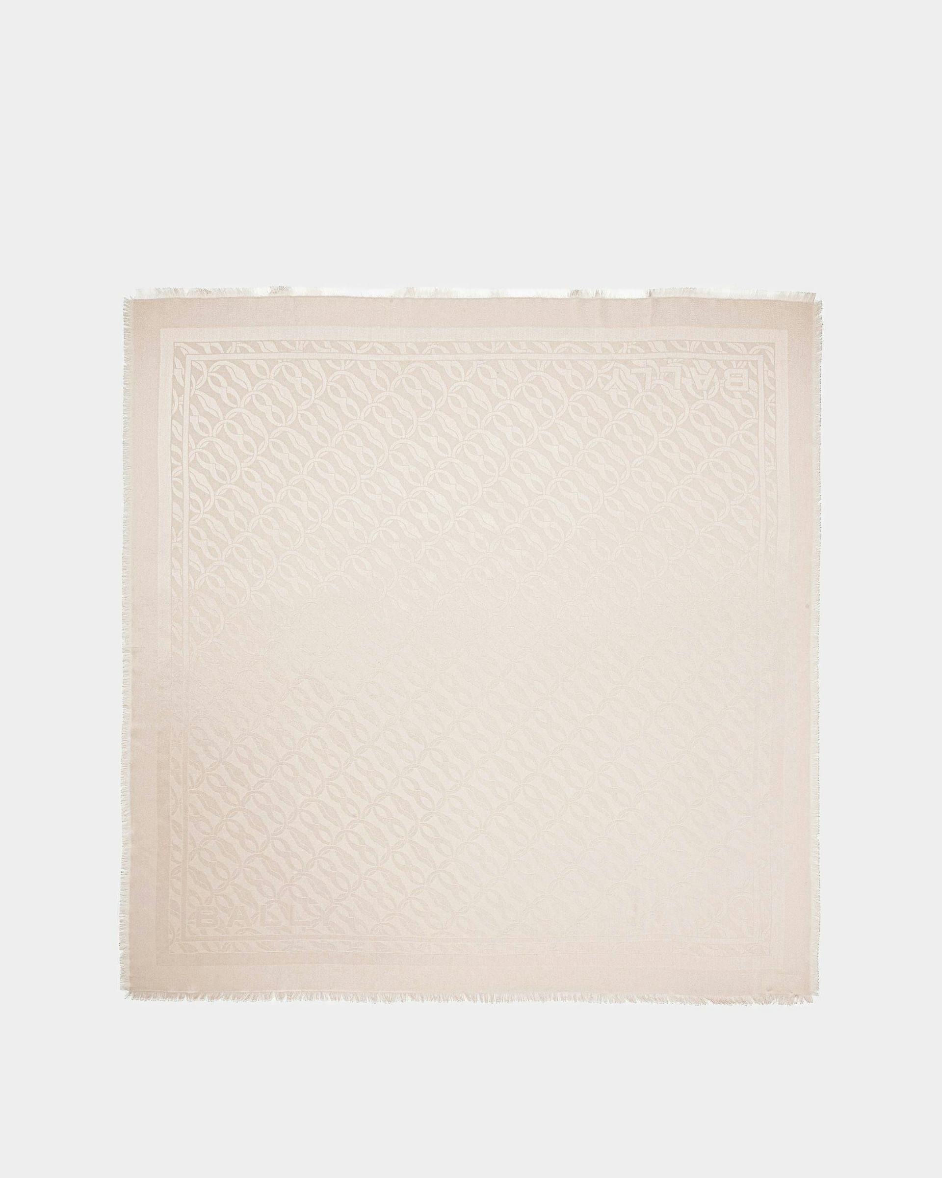 Écharpe carrée avec imprimé Emblem En soie couleur Dusty Petal - Femme - Bally - 01
