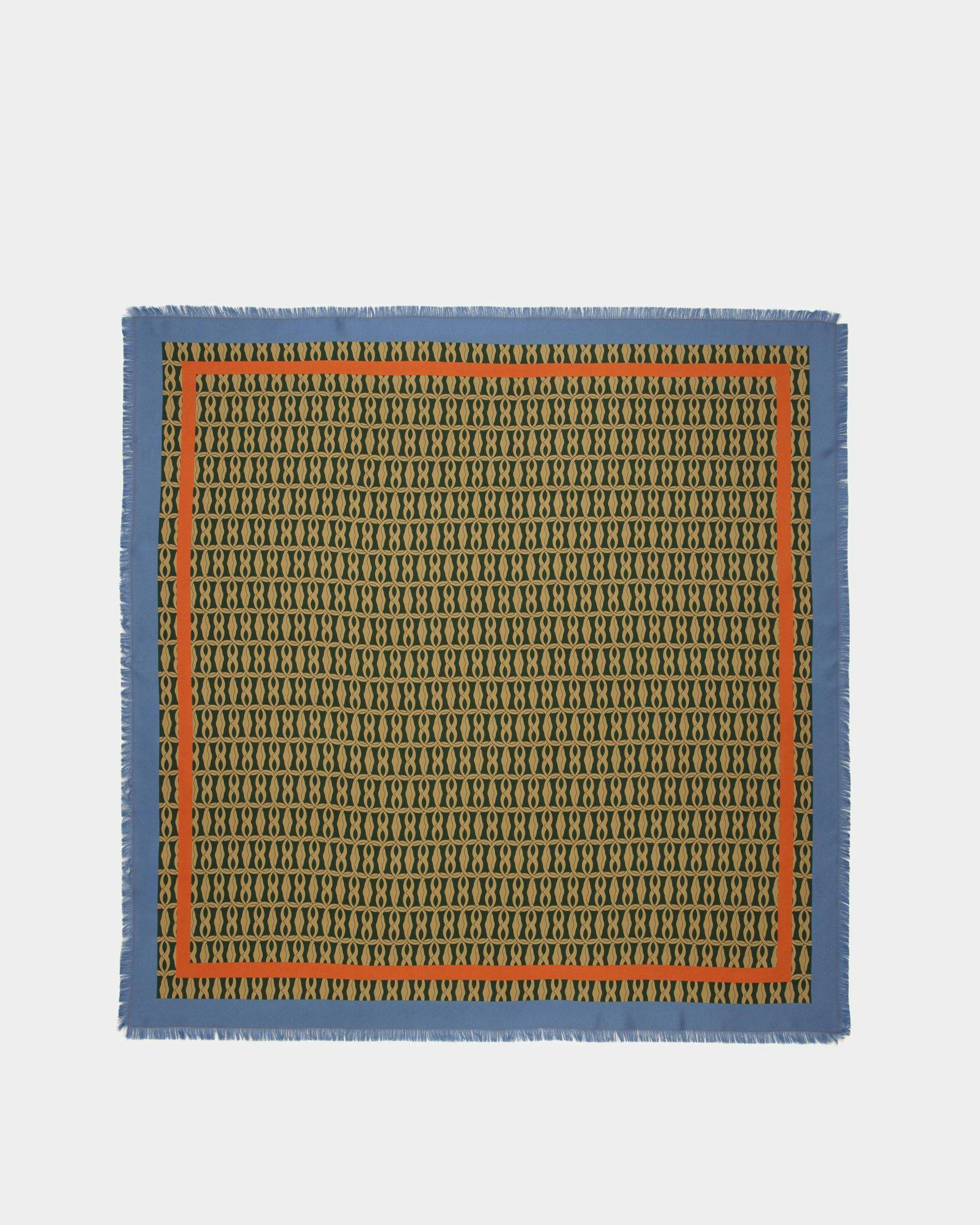Écharpe carrée avec imprimé Emblem En soie multicolore - Femme - Bally - 01