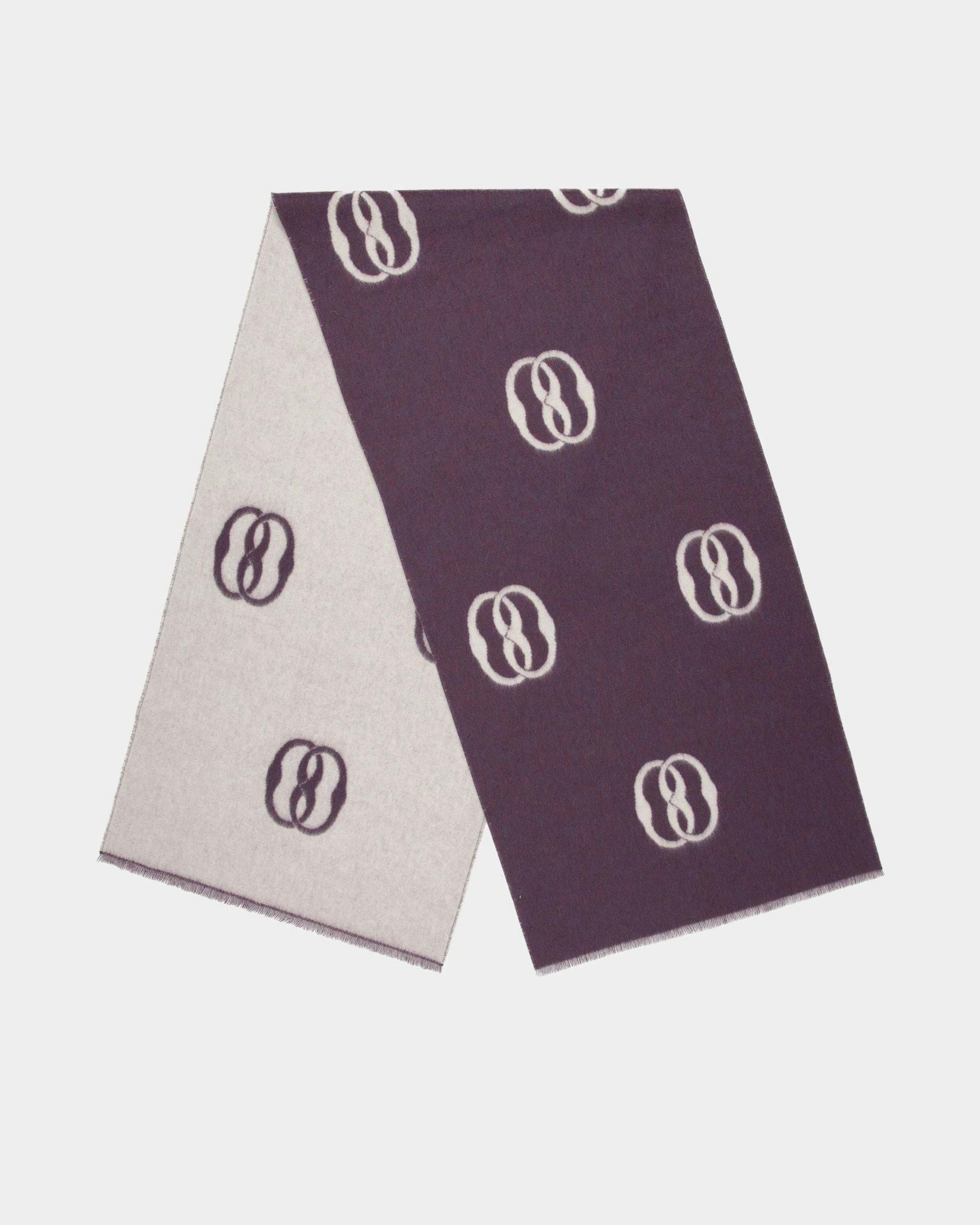 Écharpe Emblem En tissu orchidée et blanc poussière - Femme - Bally - 01
