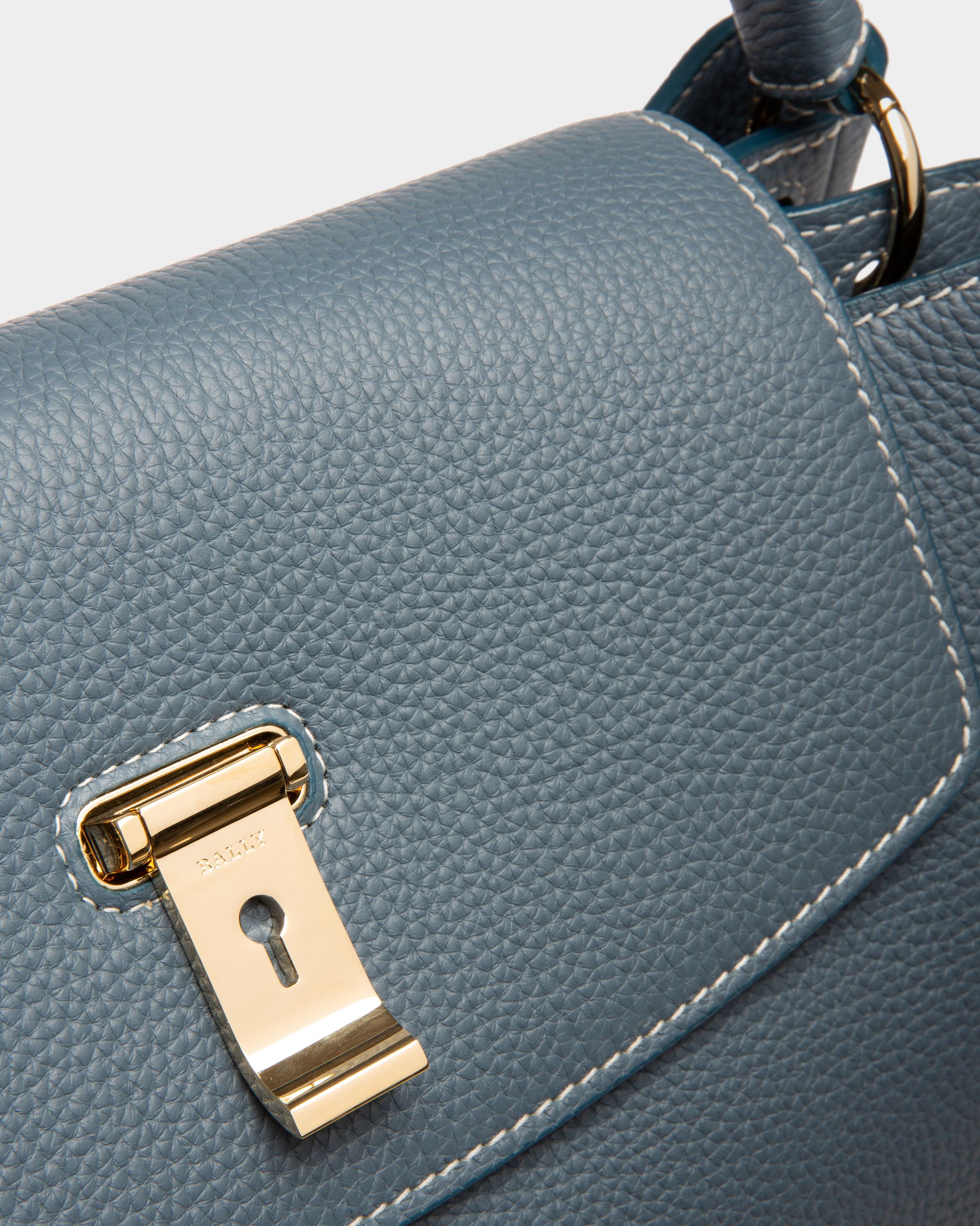 Layka Sac À Main En Cuir Bleu - Femme - Bally - 04