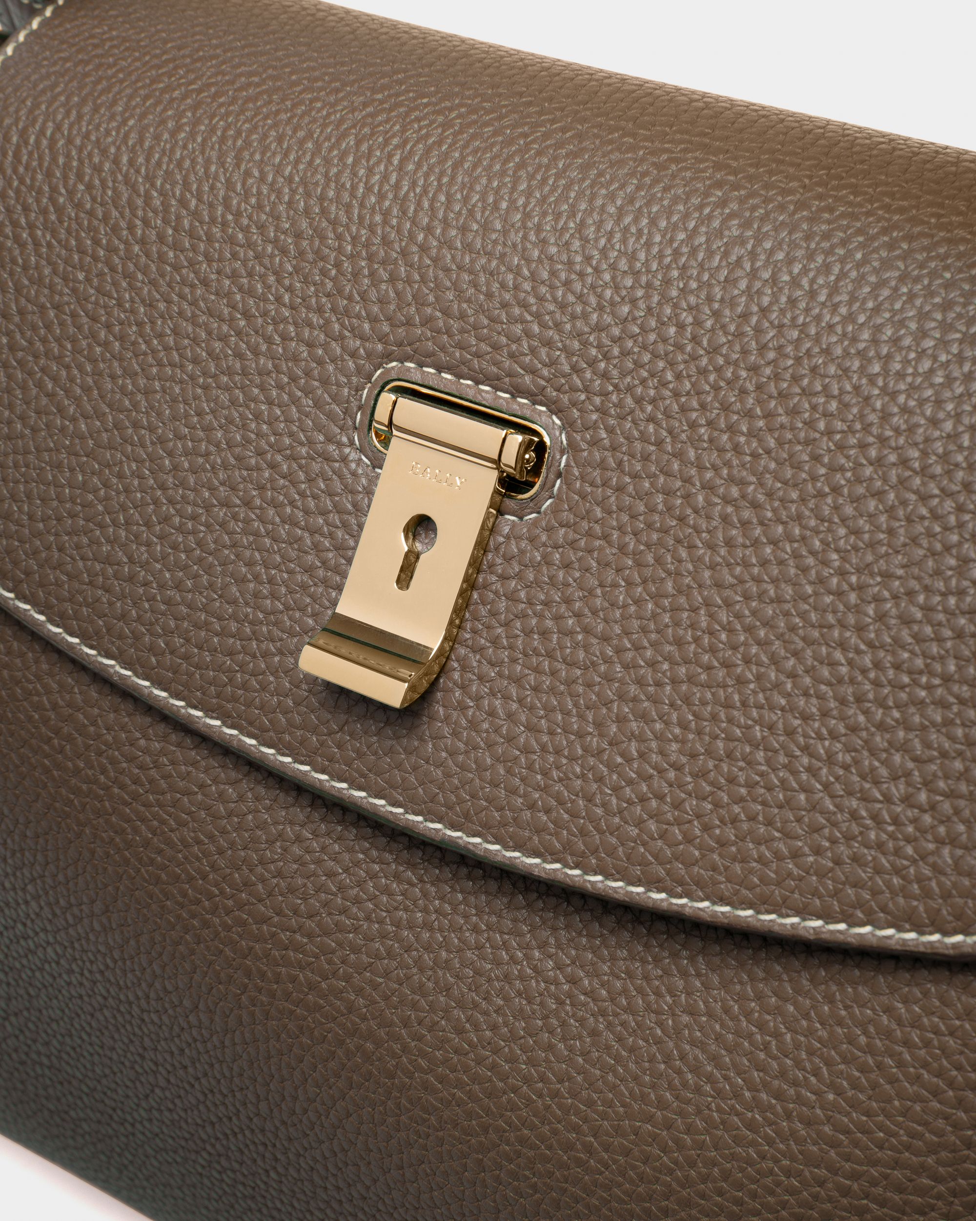 Layka Sac À Poignée Supérieure En Cuir Marron Clair - Femme - Bally - 04