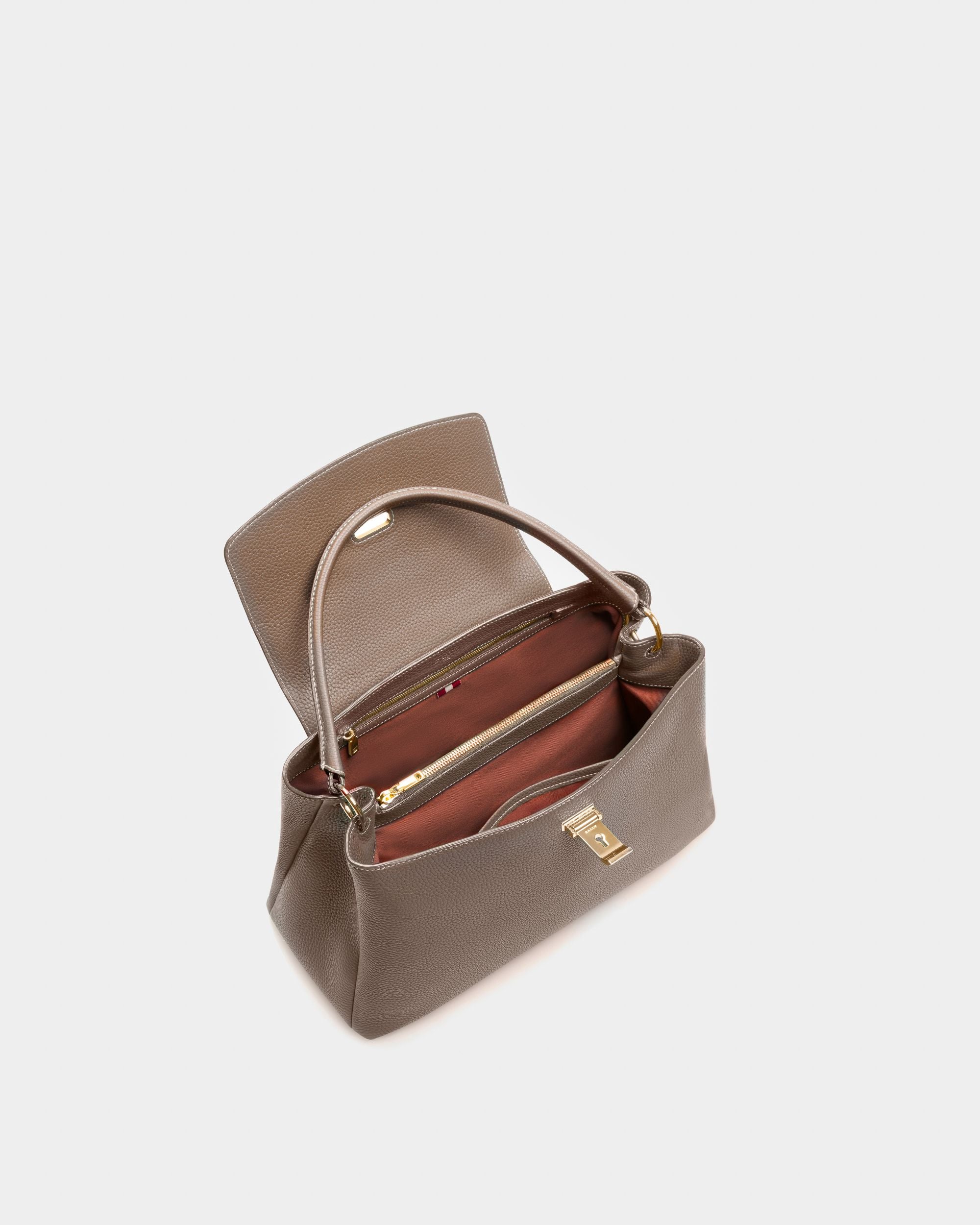 Layka Sac À Poignée Supérieure En Cuir Marron Clair - Femme - Bally - 05