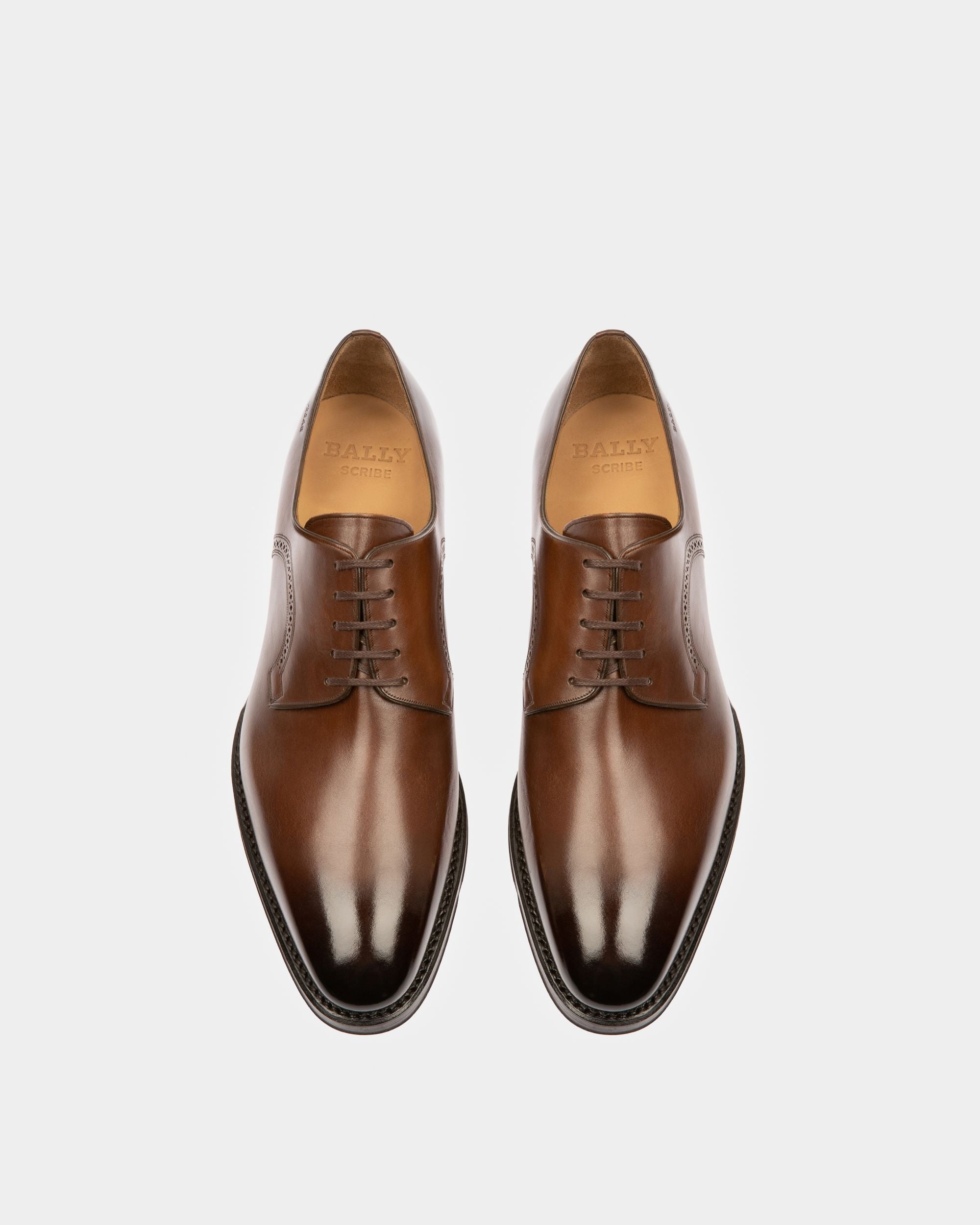 Derby À Lacets Scamardo Pour Homme En Cuir Mid Brown - Homme - Bally - 02