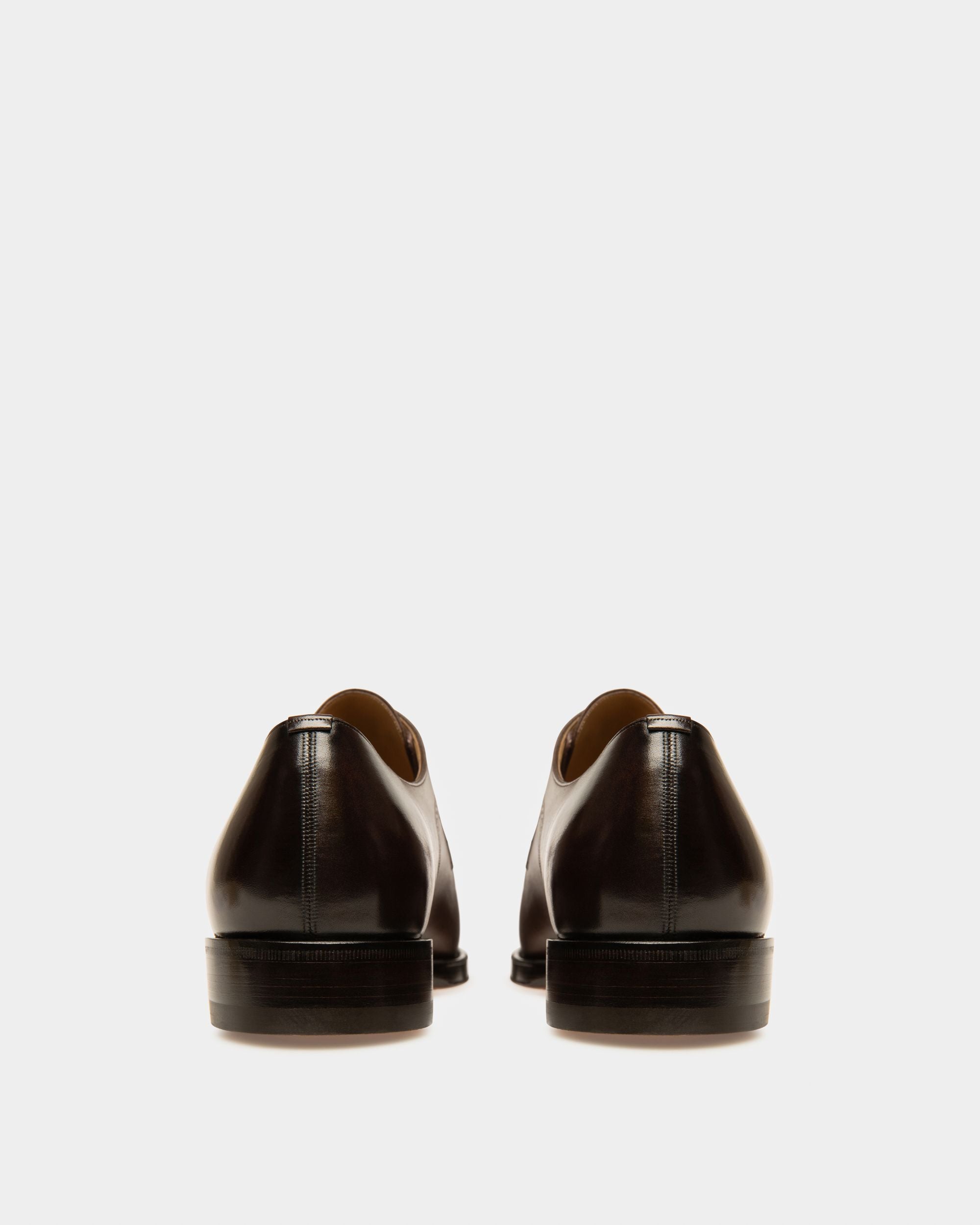 Zapato Derby Scamardo De Piel Marrón Con Cordones Para Hombre - Hombre - Bally - 03