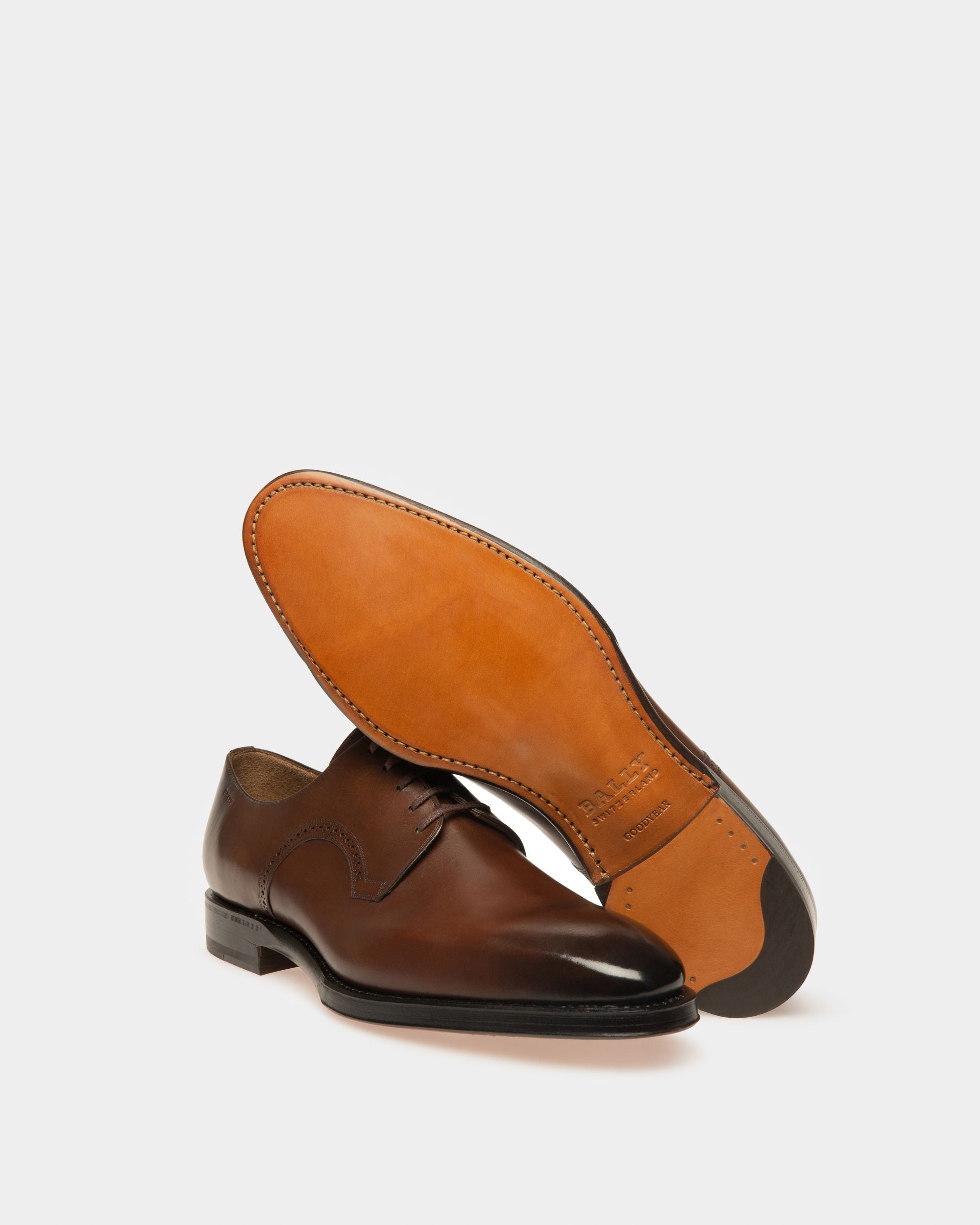 Derby À Lacets Scamardo Pour Homme En Cuir Mid Brown - Homme - Bally - 04