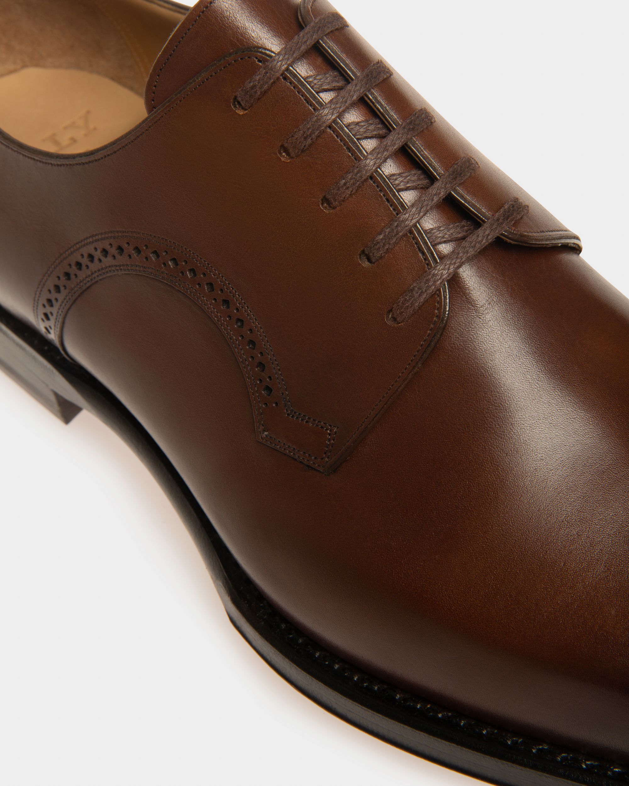 Derby À Lacets Scamardo Pour Homme En Cuir Mid Brown - Homme - Bally - 05