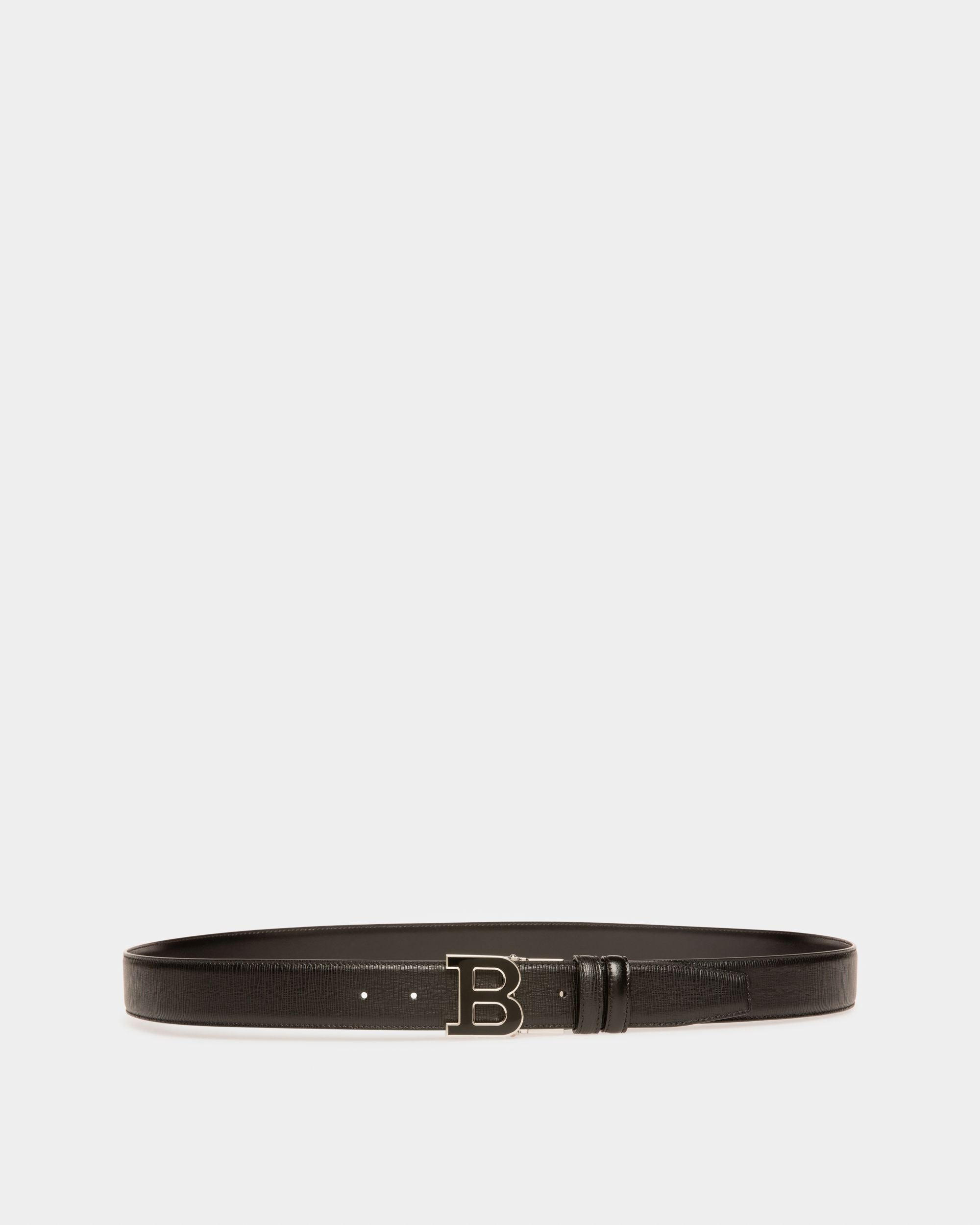 Boucle B Ceinture 35 Mm En Cuir Noir - Homme - Bally - 01