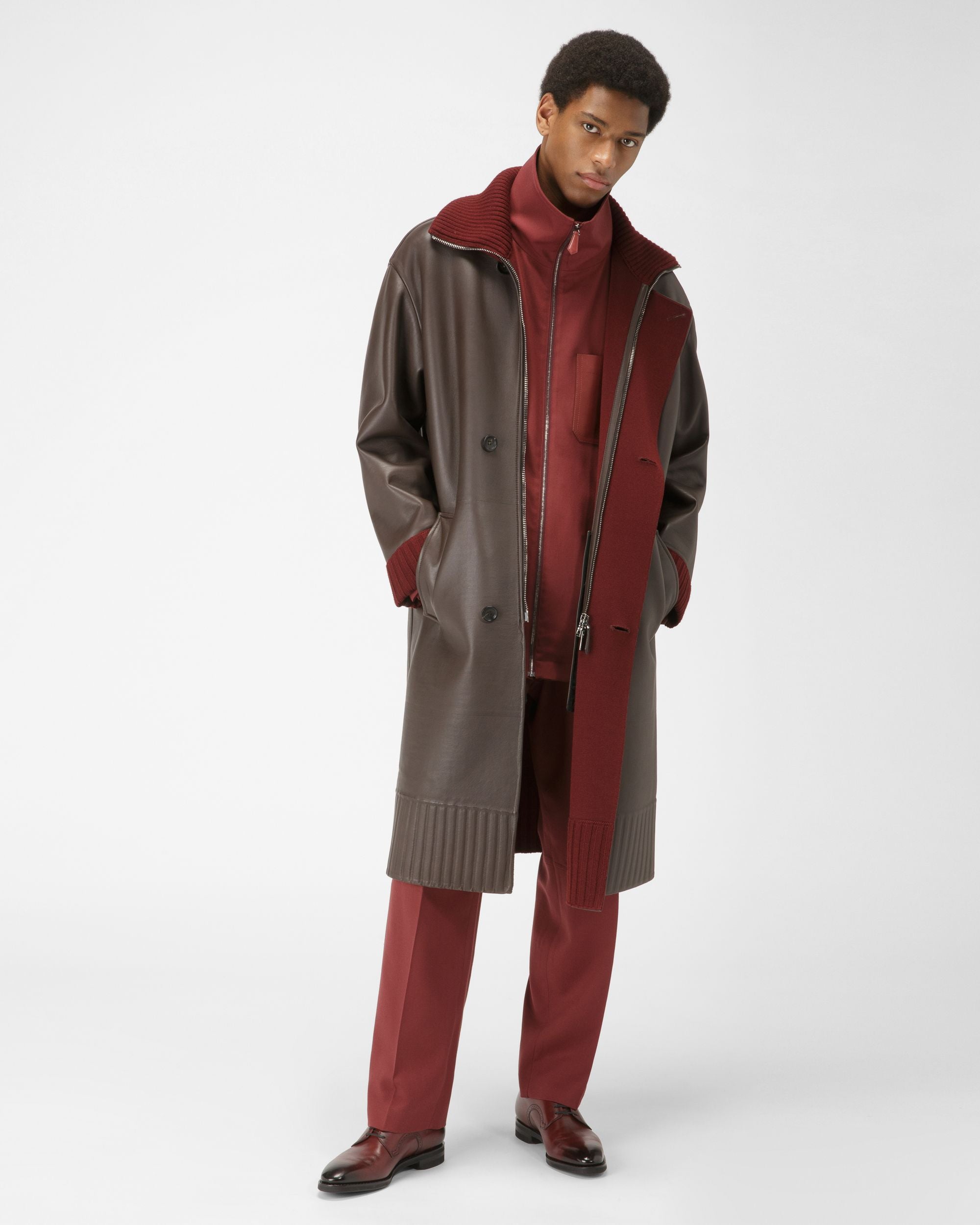 Scrivani Derbies En Cuir Rouge Héritage - Homme - Bally - 01