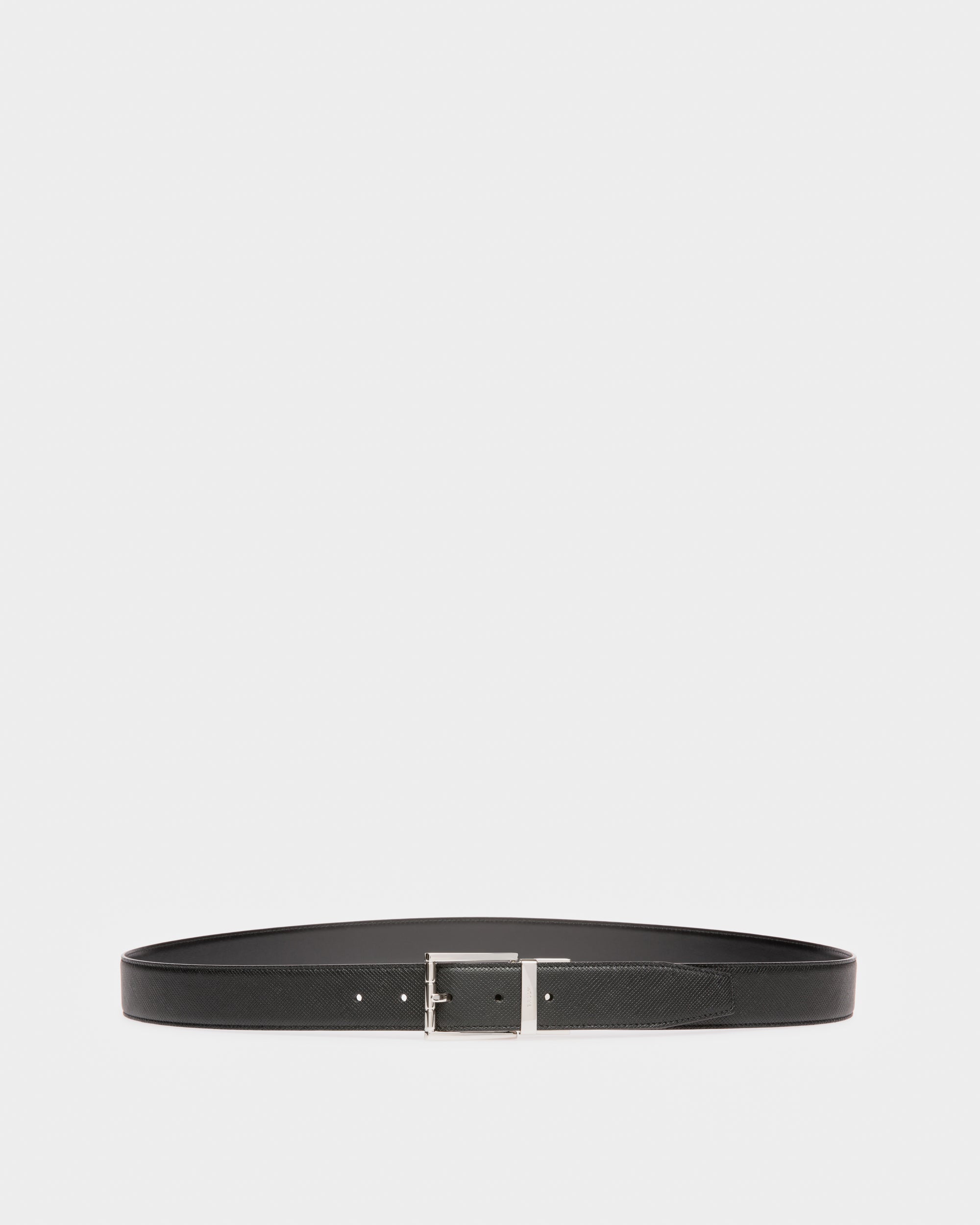 Astor Leather Adjustable & Reversible 35mm Belt In Black - Homme - Bally - 01