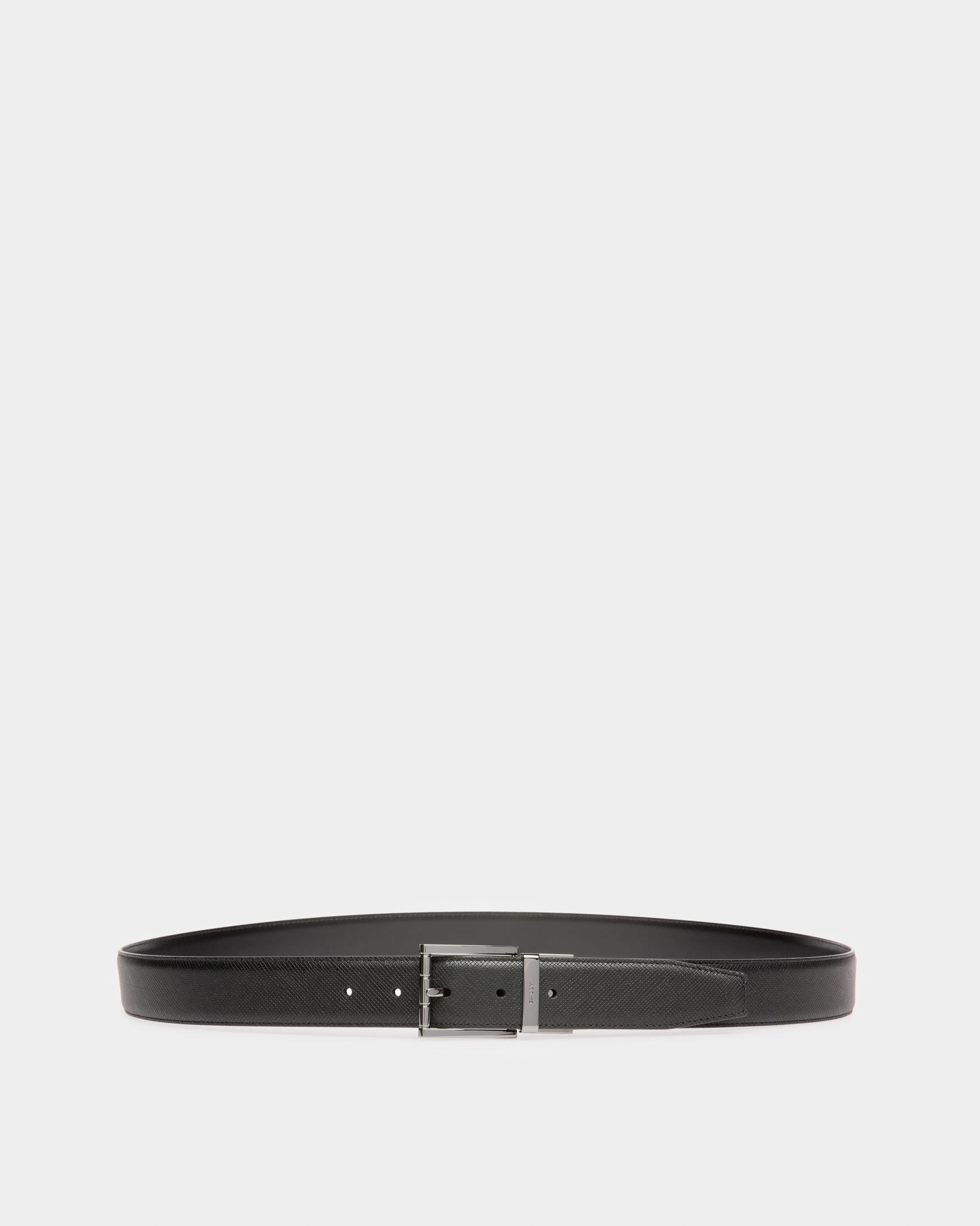 Astor Leather 35mm Belt In Black - Homme - Bally - 01