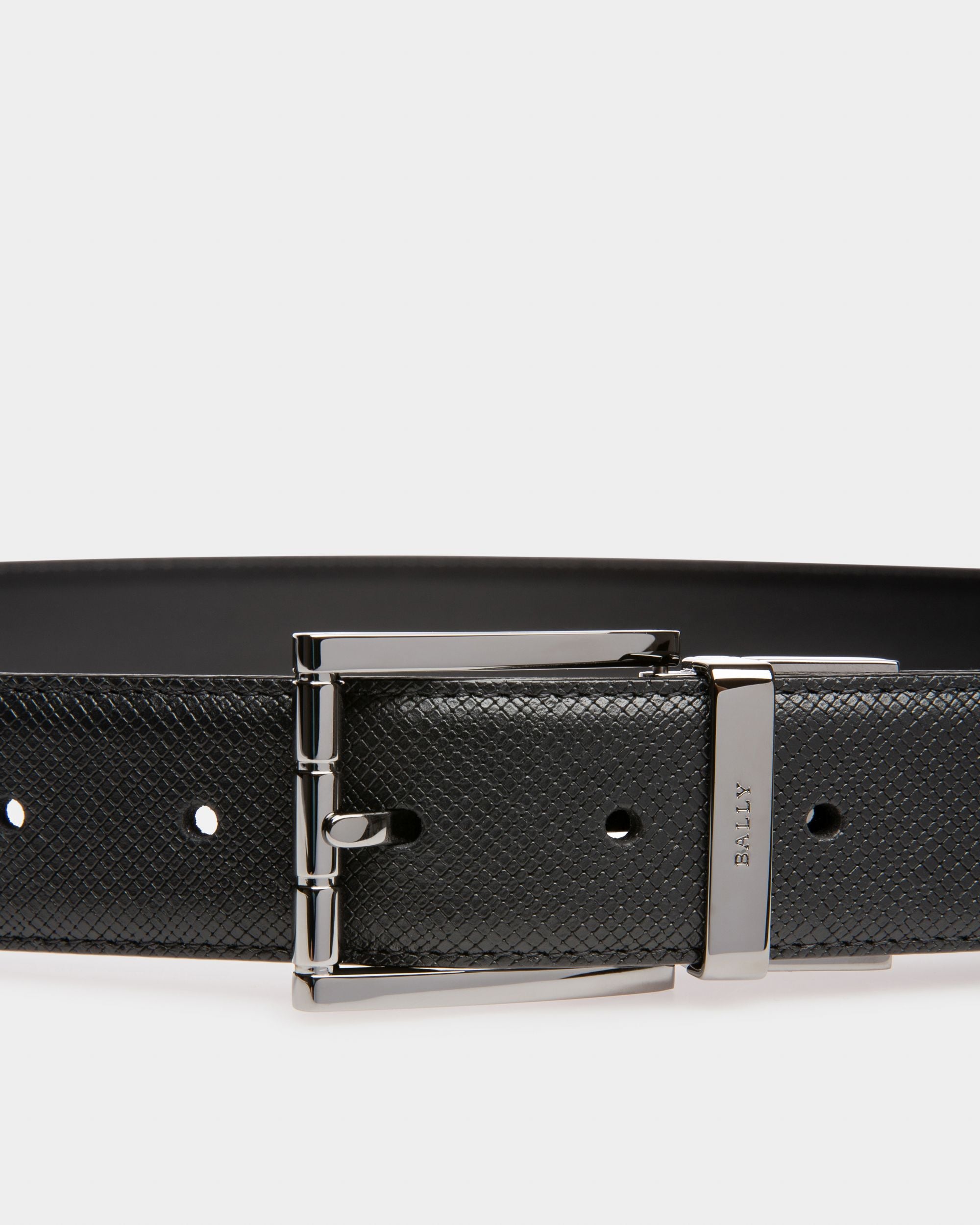 Astor Leather 35mm Belt In Black - Homme - Bally - 03