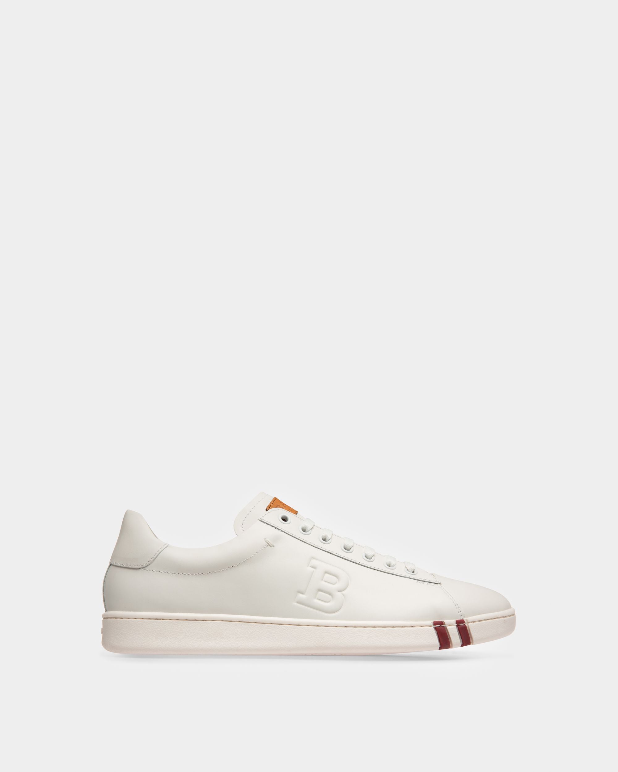 Asher Men's Leather Trainer In White - Homme - Bally - 01