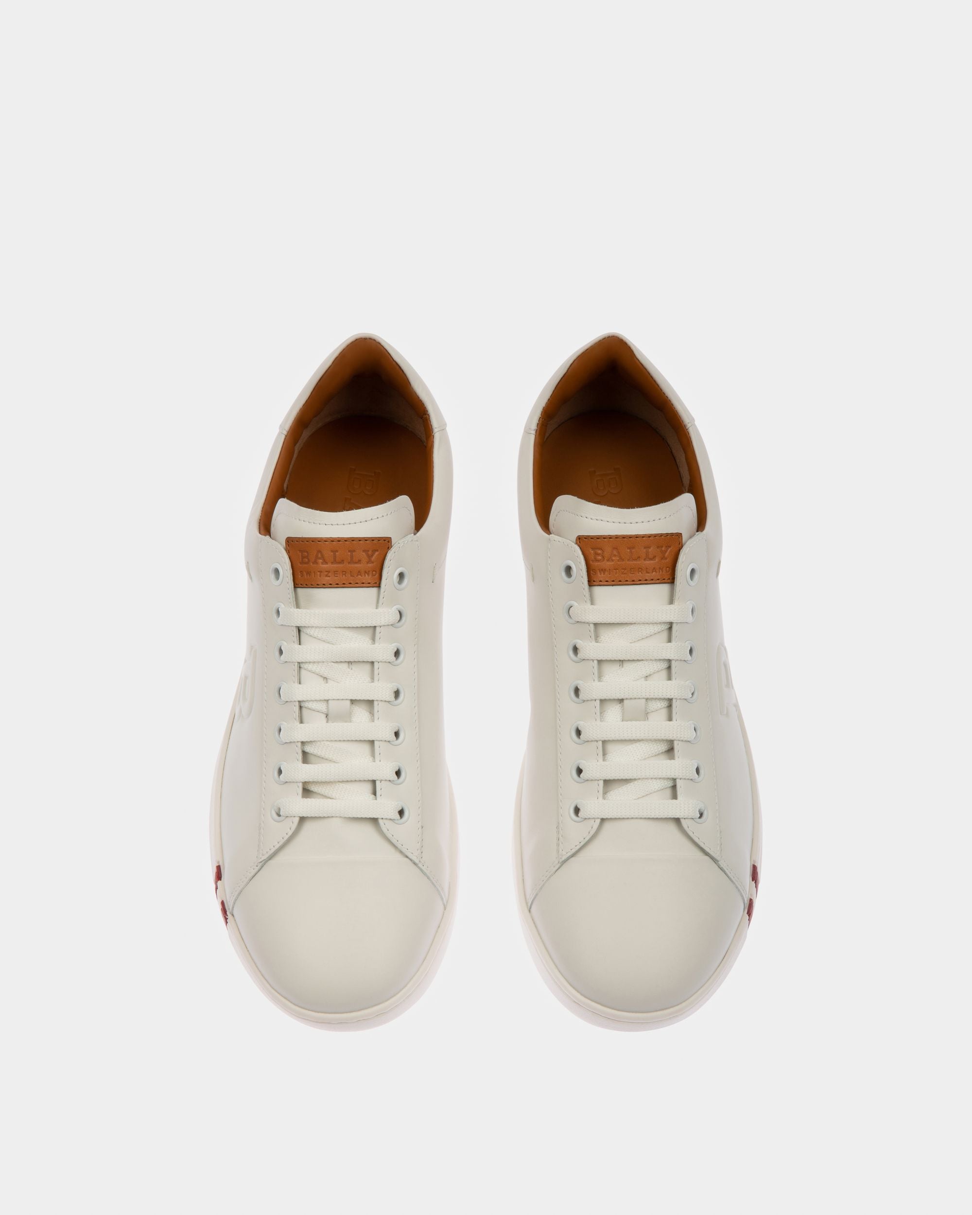 Asher Men's Leather Trainer In White - Homme - Bally - 02